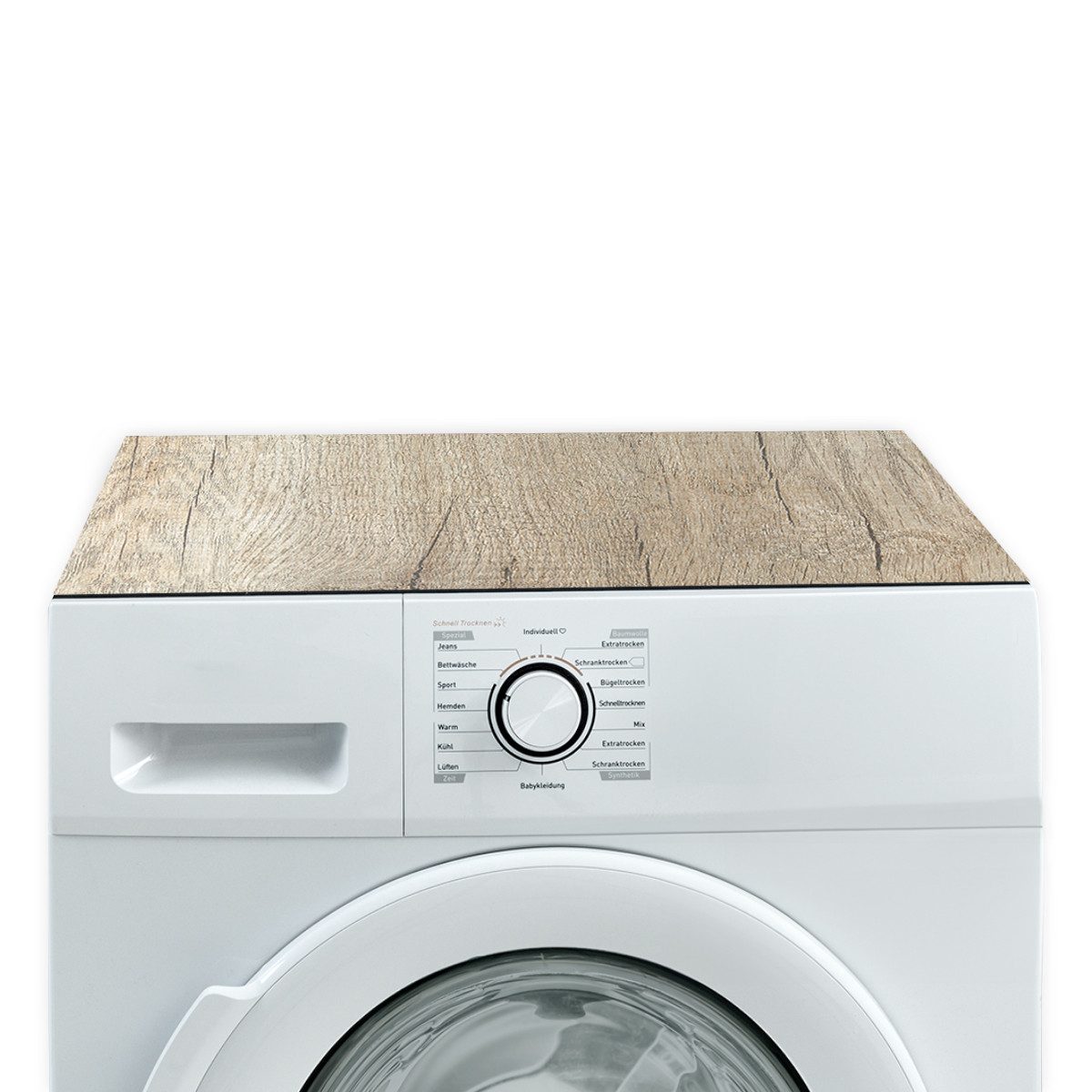 Tabletop Antirutschmatte Waschmaschinenauflage Holz-Optik Textil-Finish waschbar, 1-St., Rutschfeste Gummi Unterlage als Trockner Waschmaschinen-Abdeckung