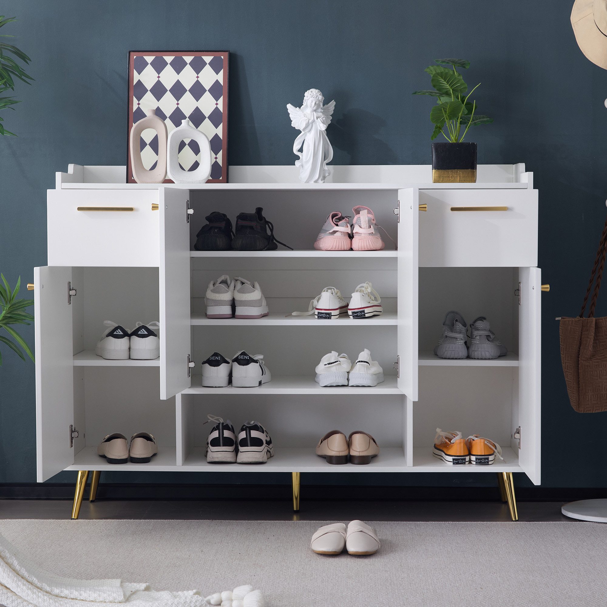 MODFU Schuhschrank mit Metallfüße (Schuhregal, Sideboard, günstig online kaufen