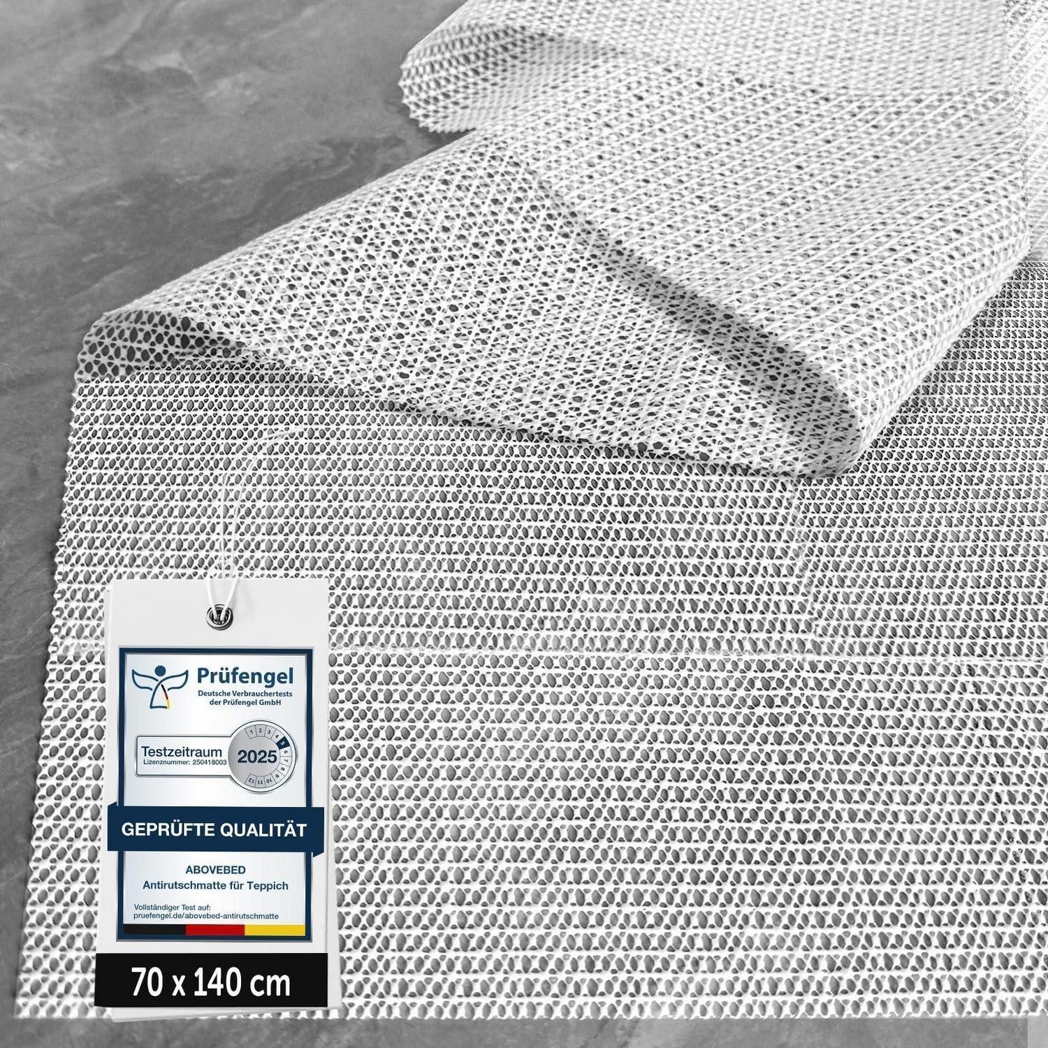 LuxusKollektion Antirutsch Teppichunterlage Antirutschmatte Teppich rutschfest 70 x 140 cm (Rechteckig) Weiß, (1-St)