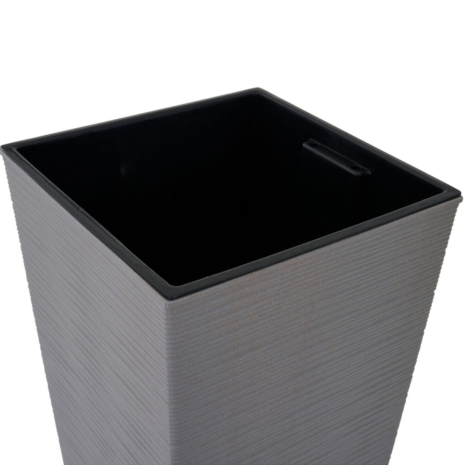 Siena Garden Pflanzkübel Pflanzgefäß NIZZA GROOVE grau Rillenoptik 40x75 cm mit Holzfaseranteil