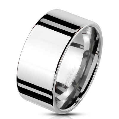 BUNGSA Fingerring Ring breit silber aus Edelstahl Herren (Ring, 1-tlg), Männer