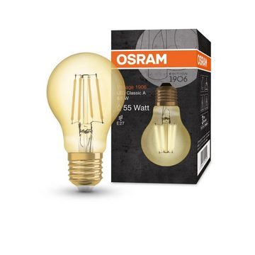 Osram LED-Leuchtmittel VINTAGE 1906 E27 LED-LAMPE, E27