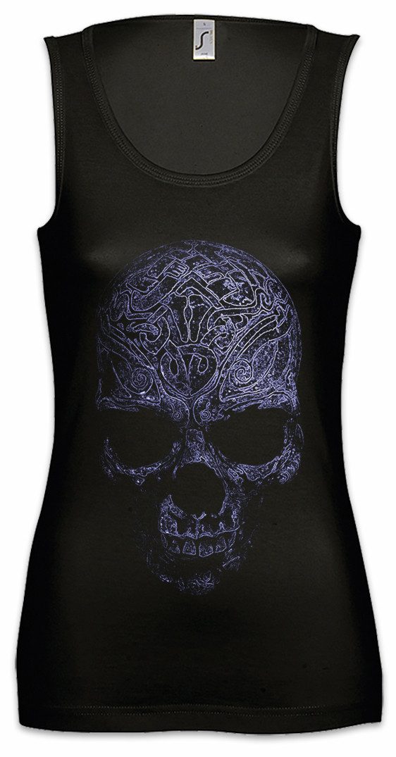 Urban Backwoods Tanktop Ornament Skull II Ärmelloses Damen T-Shirt Shirt Sc günstig online kaufen