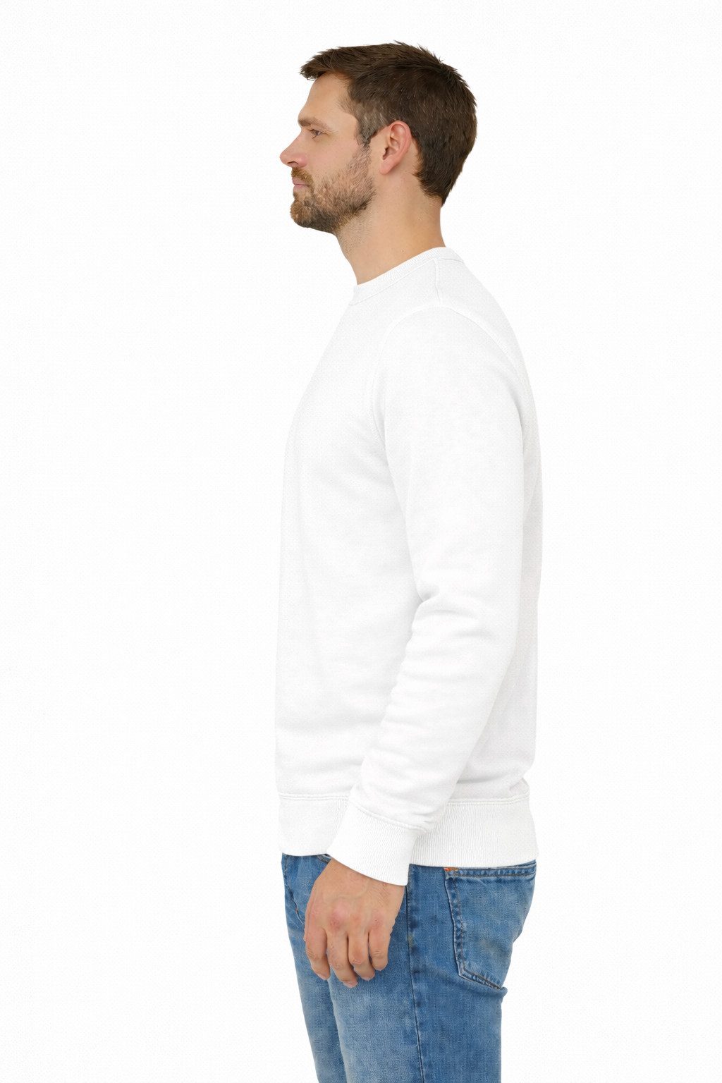 Smith & Solo Sweatshirt Herren, Pullover Baumwolle Loose Fit, Langarm, unifarben