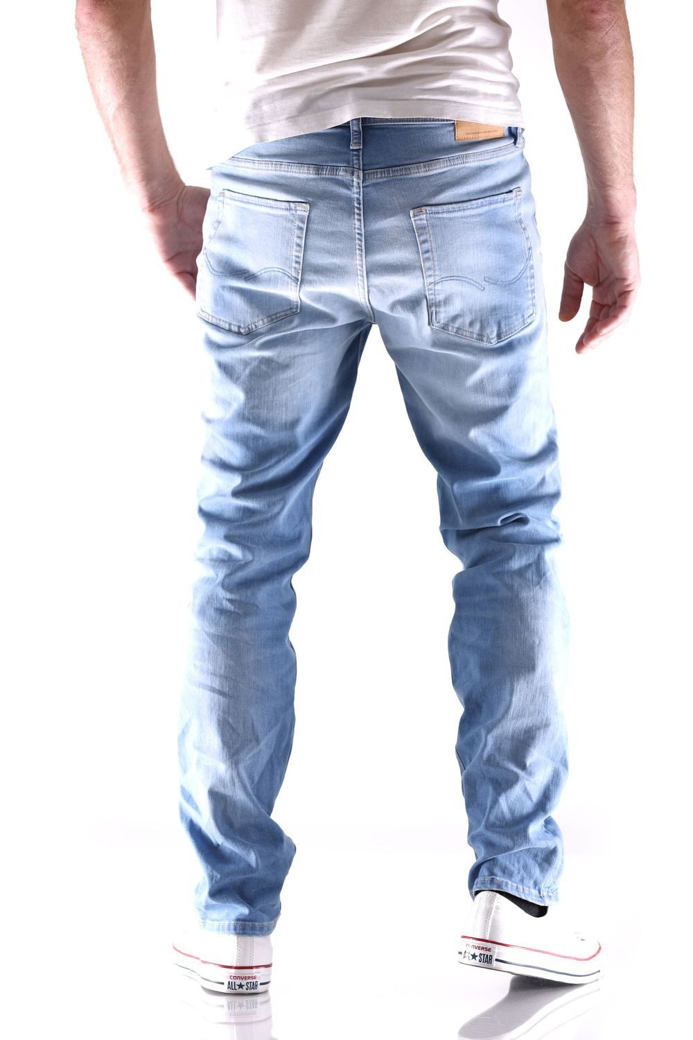 Jack & Jones Slim-fit-Jeans Jack & Jones Tim Original Slim Straight Fit Herren Jeans – Bild 3 von 3