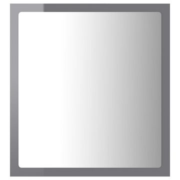 vidaXL Spiegel Spiegel Badezimmer LED-Beleuchtung LED-Badspiegel Hochglanz-Grau 40x8