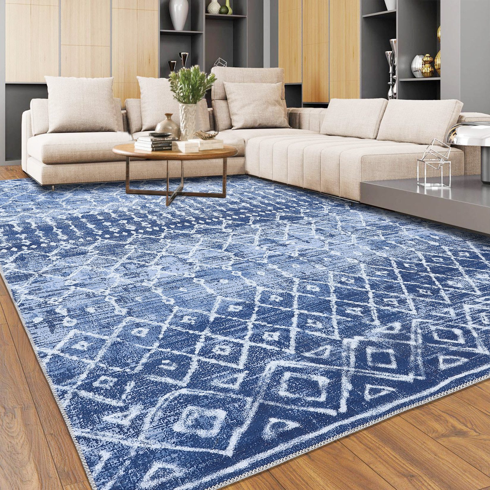 GarveeMore Teppich 1150 g/m², 100 % Polyester Waschbarer, faltbarer, bedruc günstig online kaufen