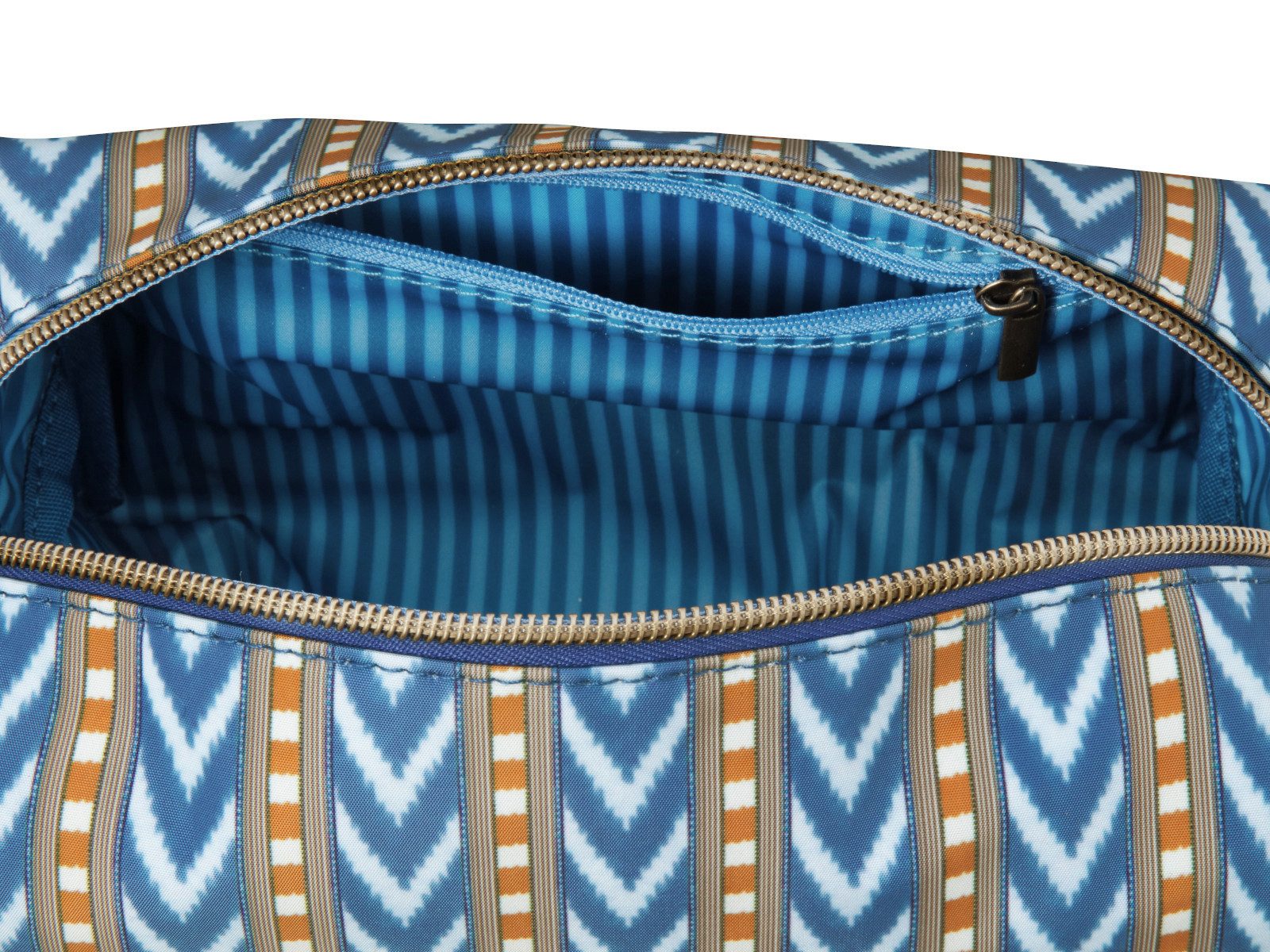 PiP Studio Kulturbeutel Coco Kosmetiktasche medium Samba Stripe blau 21,5x10x10,5cm