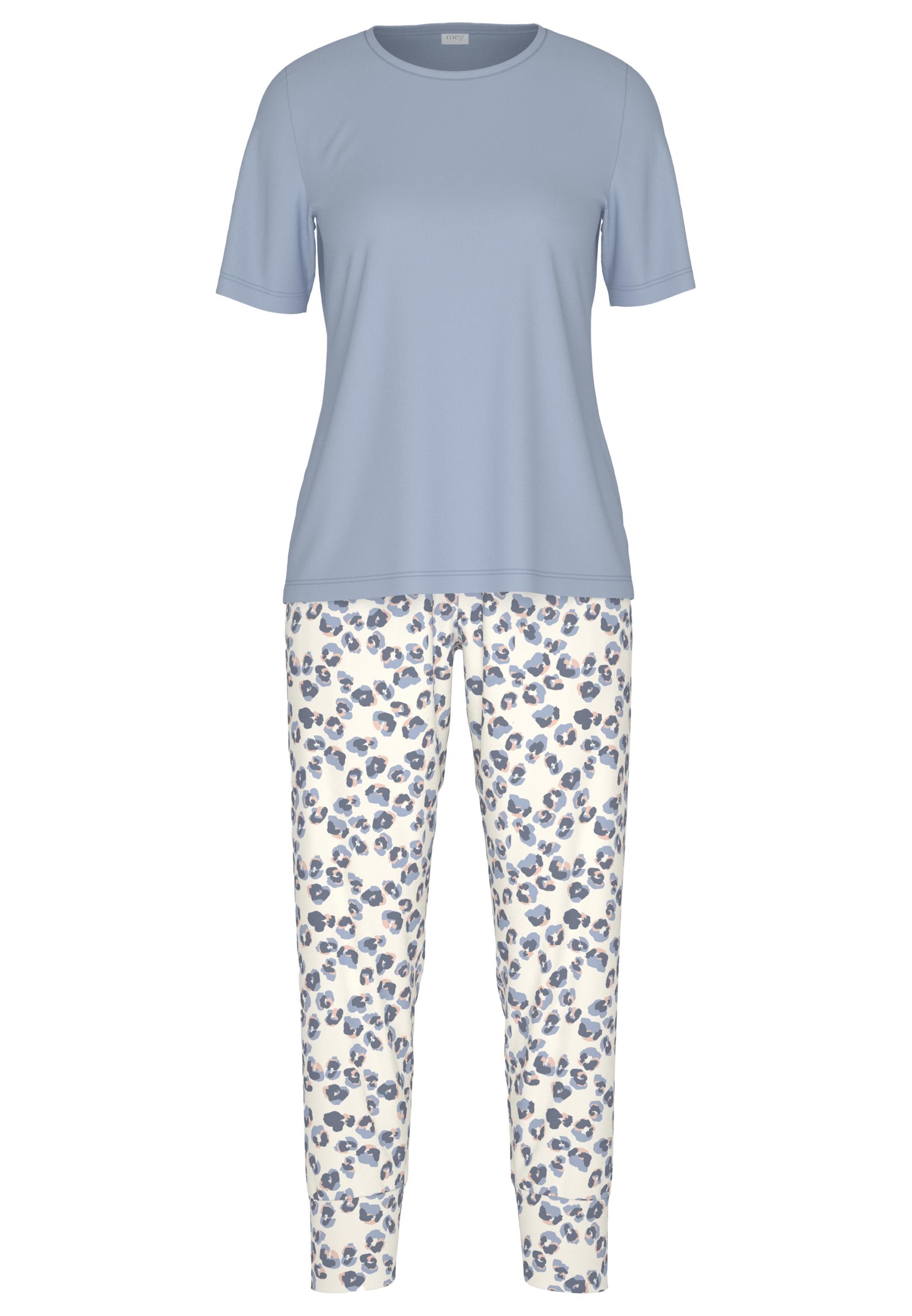 Mey Pyjama Wild Violets (Set, 2 tlg) Schlafanzug - Baumwolle - Atmungsaktiv - Set aus T-Shirt und 7/8-Hose