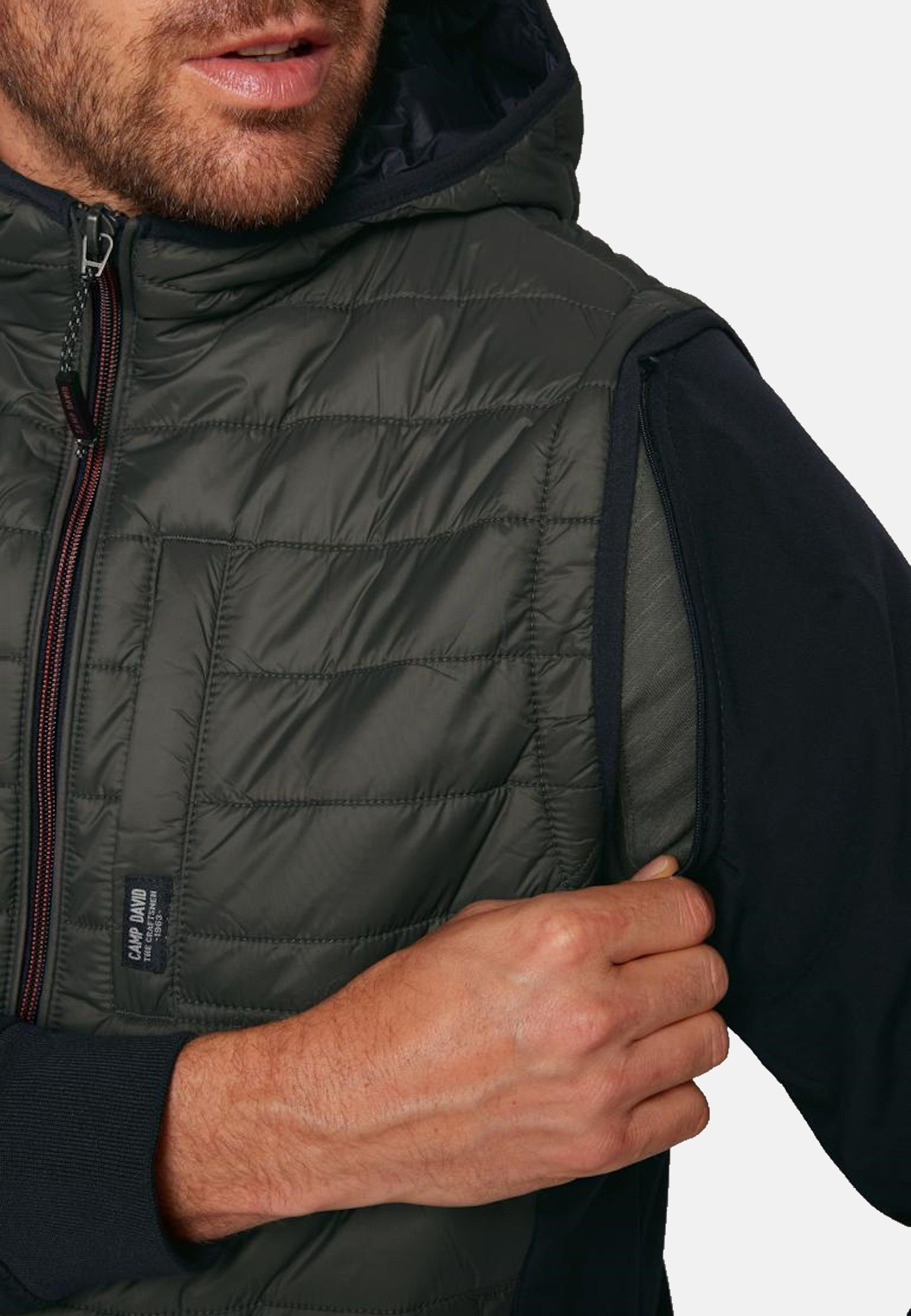 CAMP DAVID Steppjacke Jacke halb Stepp- und Softshelljacke (1-St)