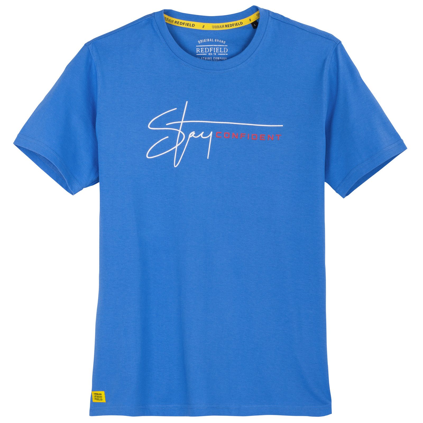 redfield Rundhalsshirt Redfield Übergrößen T-Shirt blau günstig online kaufen