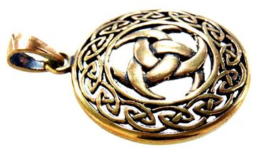 Kiss of Leather Kettenanhänger Odinshorn Anhänger Bronze Odins Keltischer Knoten Keltenknoten Horn