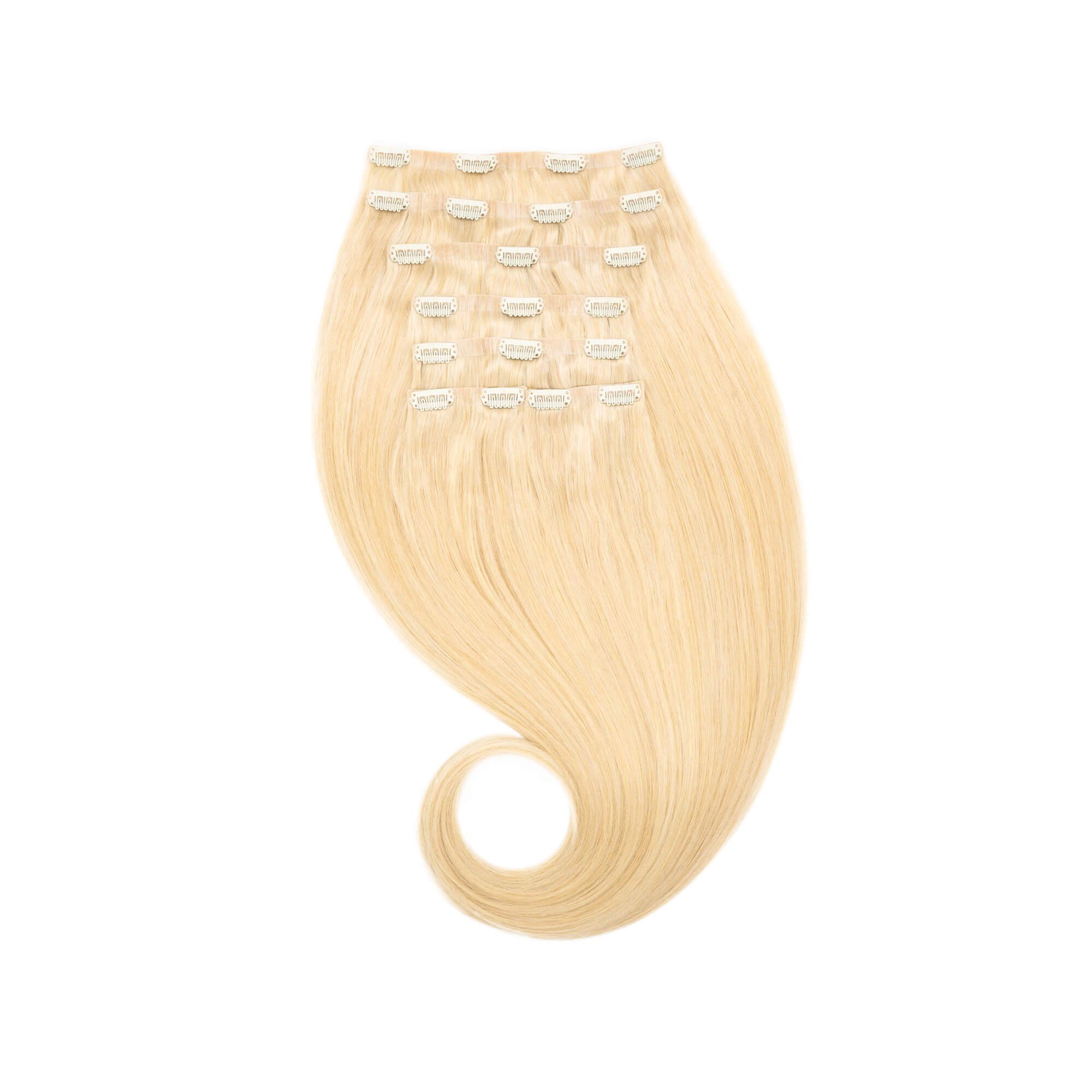 nahtlos Global Clip-in-Extensions Echthaar-Extension hell-goldblond Extend #24