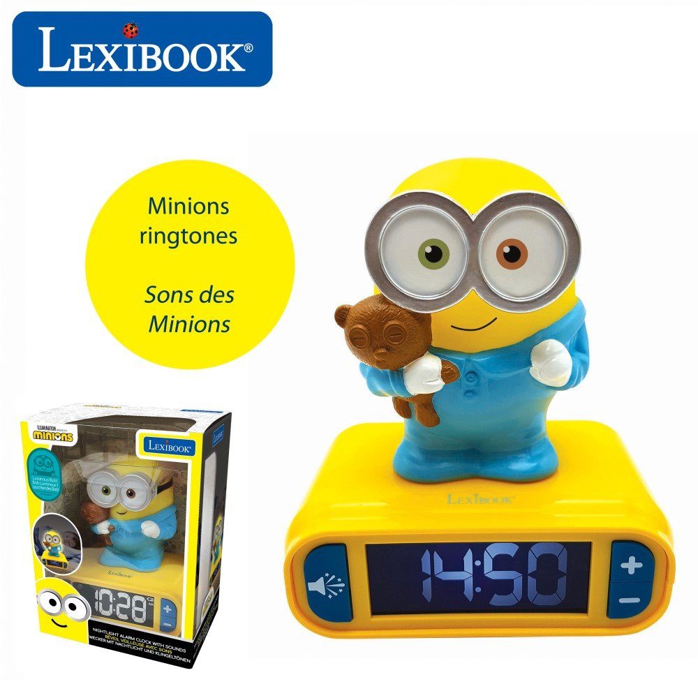 Lexibook® besonderen mit Wecker Kinderwecker Minions Nachtlicht-Figur Klingeltönen und 3D