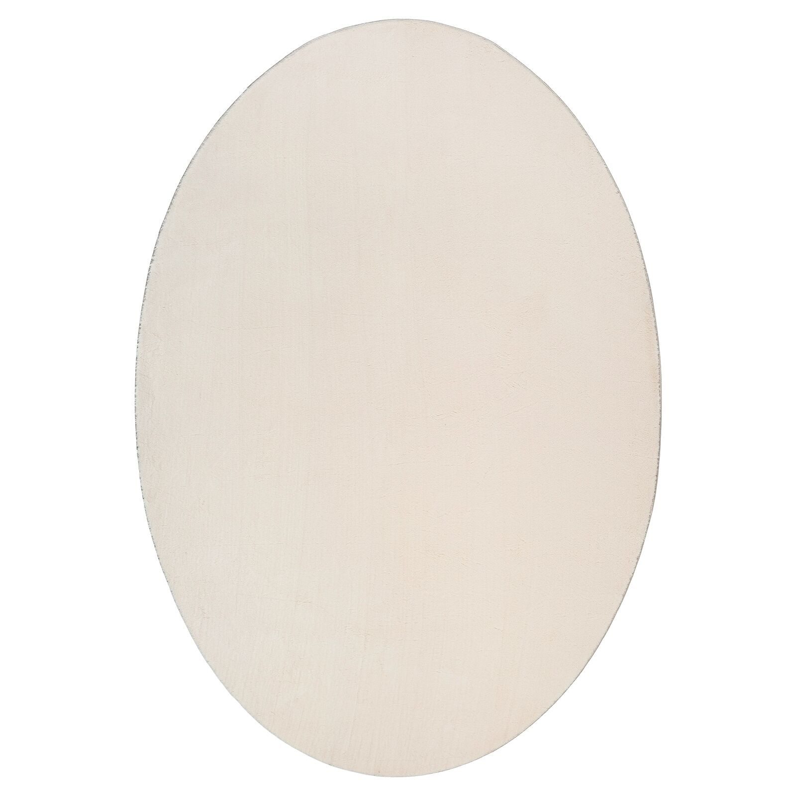 vidaXL Teppich 160 x 230 cm Teppich HUARTE Beige 160x230 cm Oval, Höhe: 1 mm