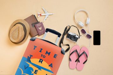 MuchoWow Handgepäckkoffer Flugzeuge - Urlaub - Reisen, 4 Rollen, Reisetasche mit rollen, Handgepäck für Ferien, Trolley, Reisekoffer
