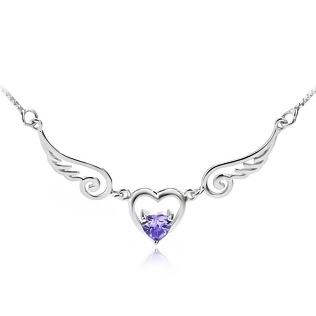 Schmuck-Elfe Silberarmband Engels-Herz, 925 Silber mit Zirkonia