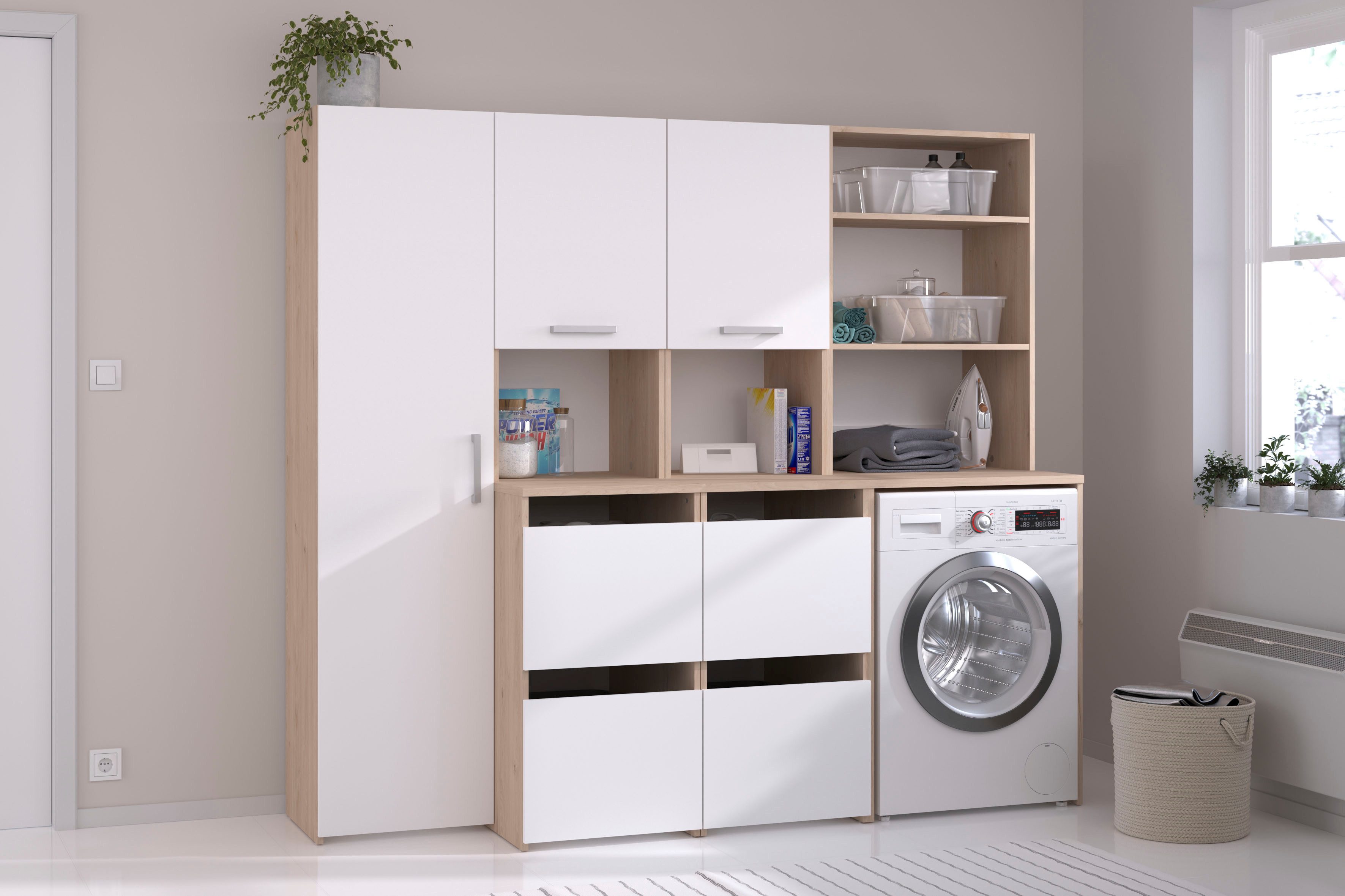 Parisot Mehrzweckschrank-Set Laundry 3, (Set, 3-St)