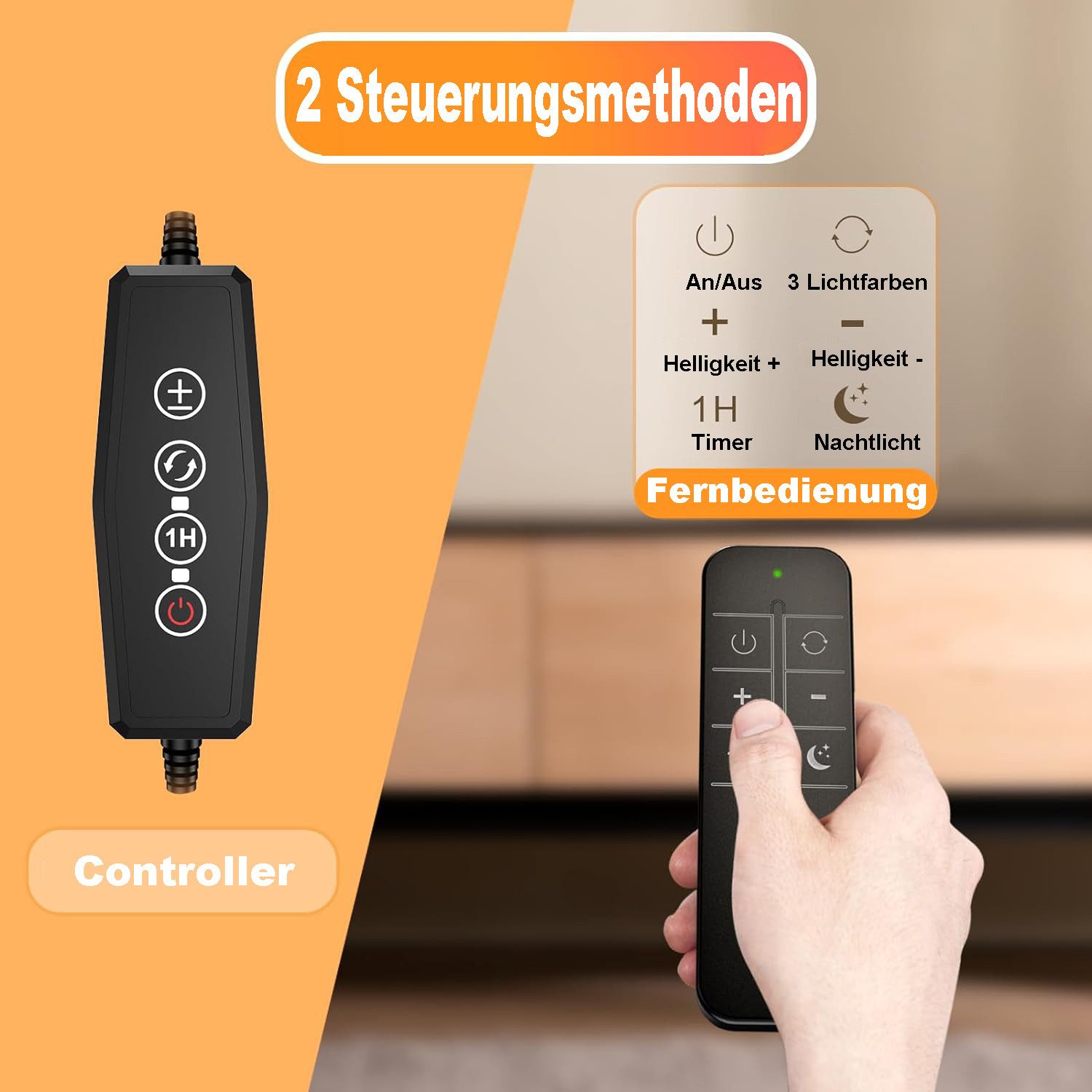 Rosnek LED Leselampe LED Klemmleuchte Dimmbar 3 Lichtfarben, Schreibtischlampe Flexibel 5W, Leselampe Timer Φ9cm USB für Arbeitszimmer Schlafzimmer Büro