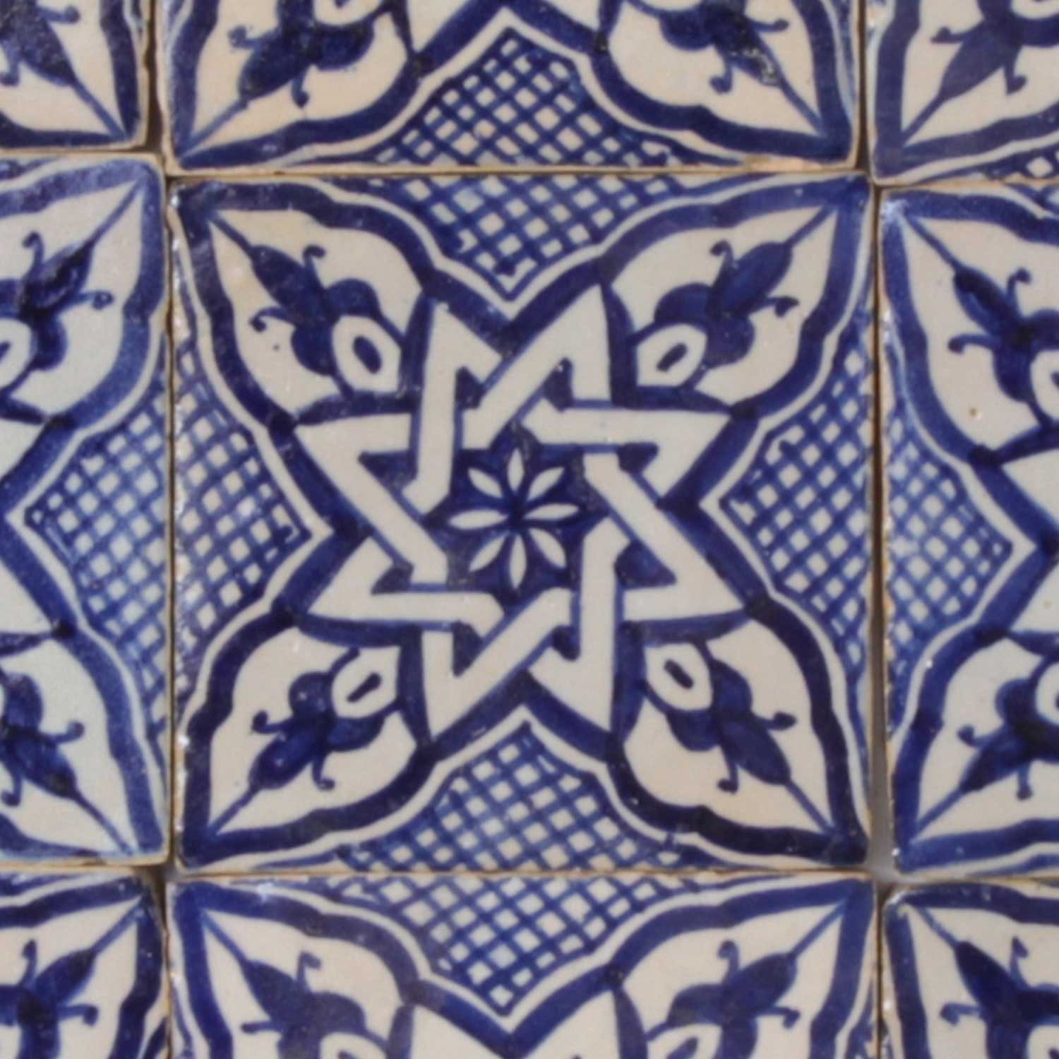 Blau 10 cm handbemalte Ton Beige Marokkanische schöne Keramikfliese x Casa und Kunsthandwerk aus Küche FL7240, Marokko Dusche für Wandfliese 10 Daya Moro Badezimmer, Wandfliese