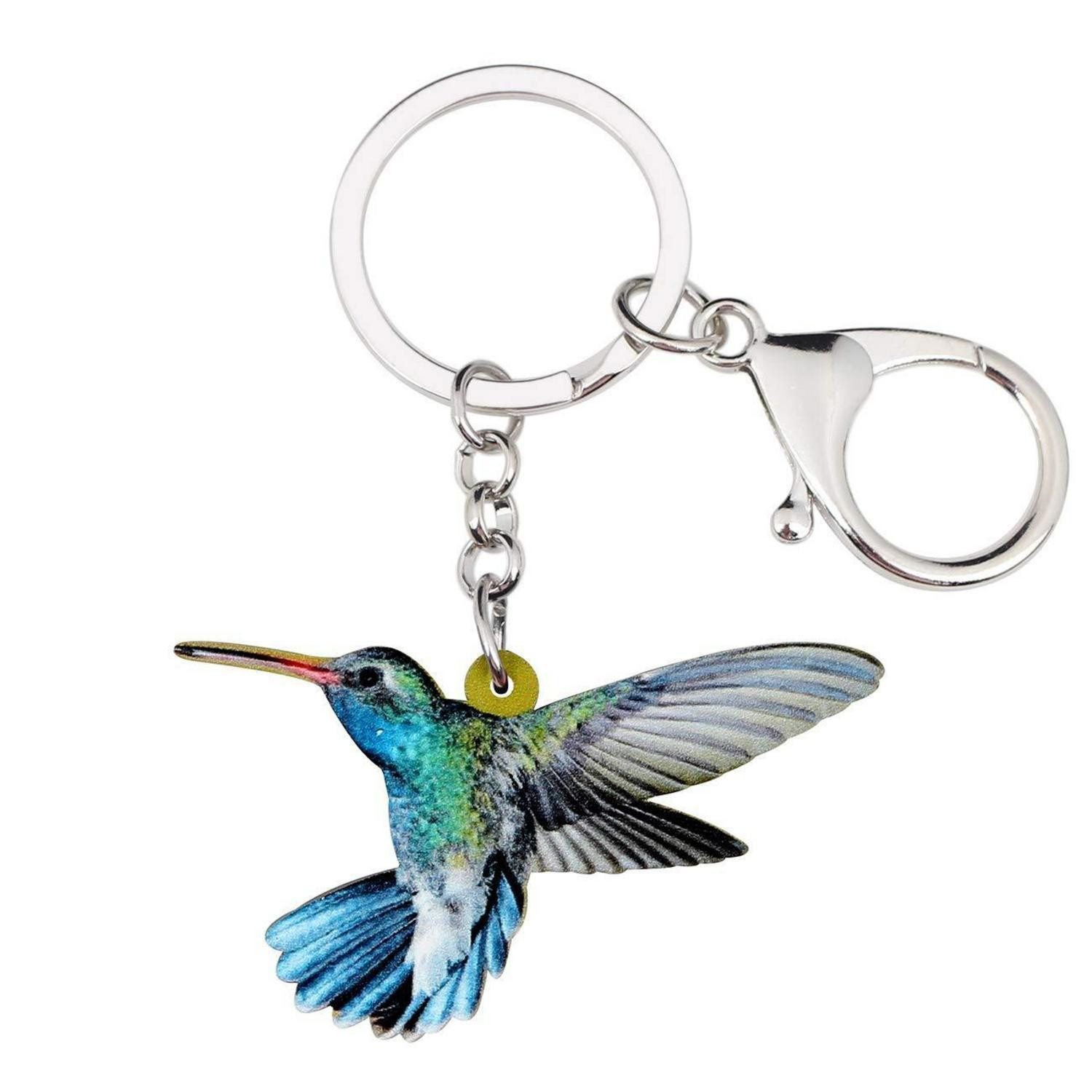 LuxusKollektion Schlüsselanhänger Schlüsselanhänger Kolibri Blau Acryl