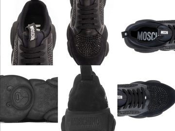 Moschino MOSCHINO COUTURE Teddy Rhinestones Sneakers Trainers Schuhe Turnschuhe Sneaker