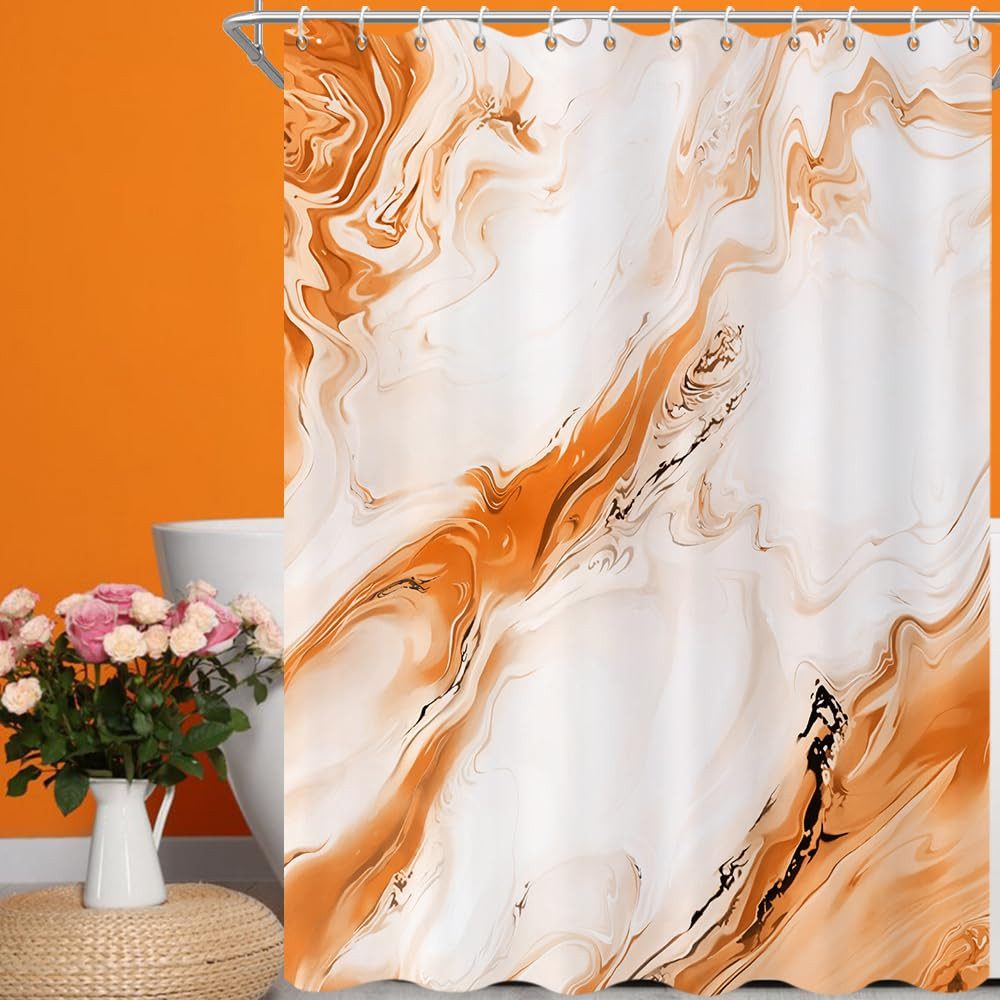 Agger Duschvorhang Modern – Abstrakt Marmor Aquarell Design, Wasserdicht & Waschbar Breite 180 cm (1-tlg), Badvorhang für Dusche & Badewanne