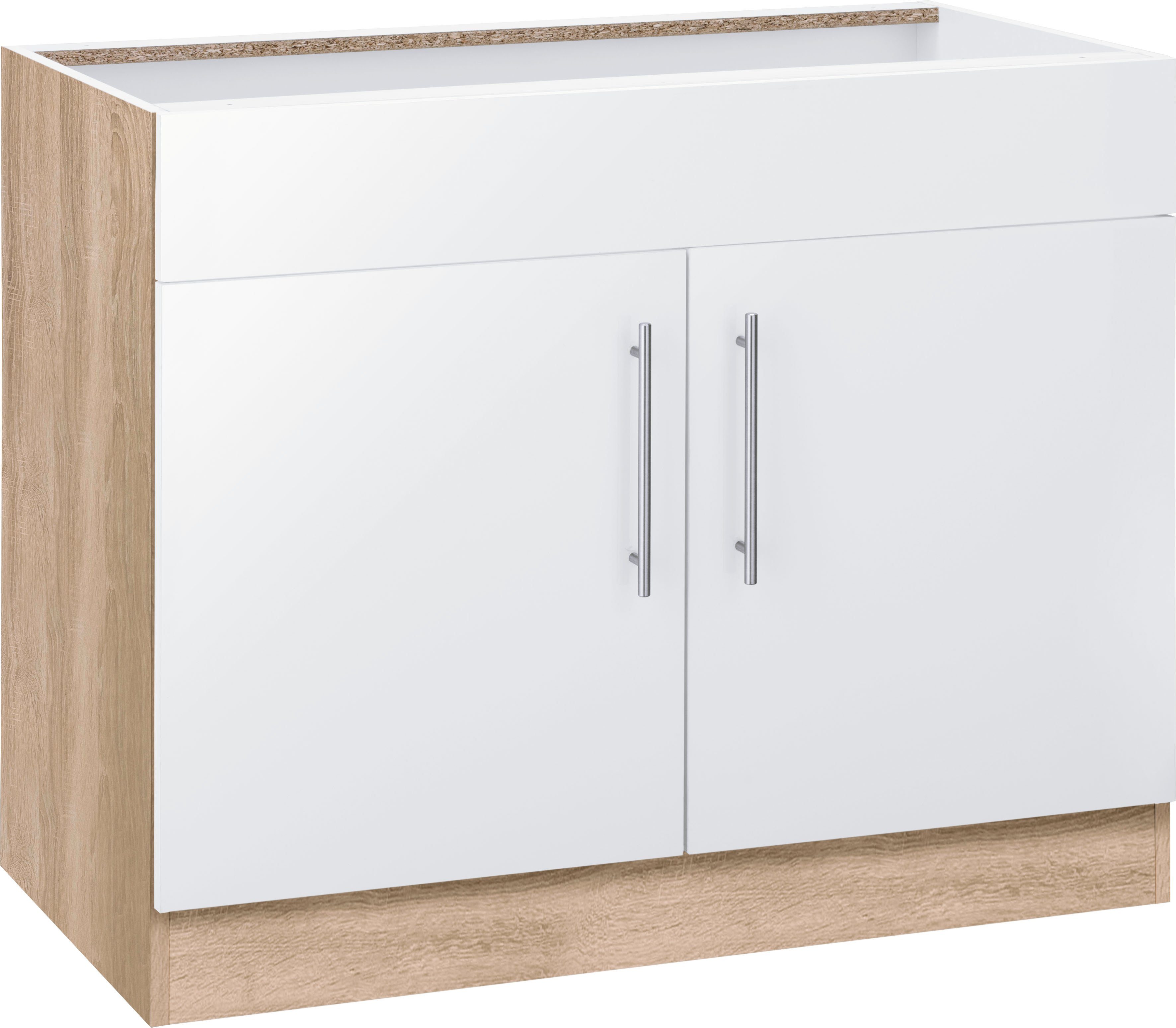 wiho Küchen Spülenschrank Cali 100 cm breit, ohne Arbeitsplatte