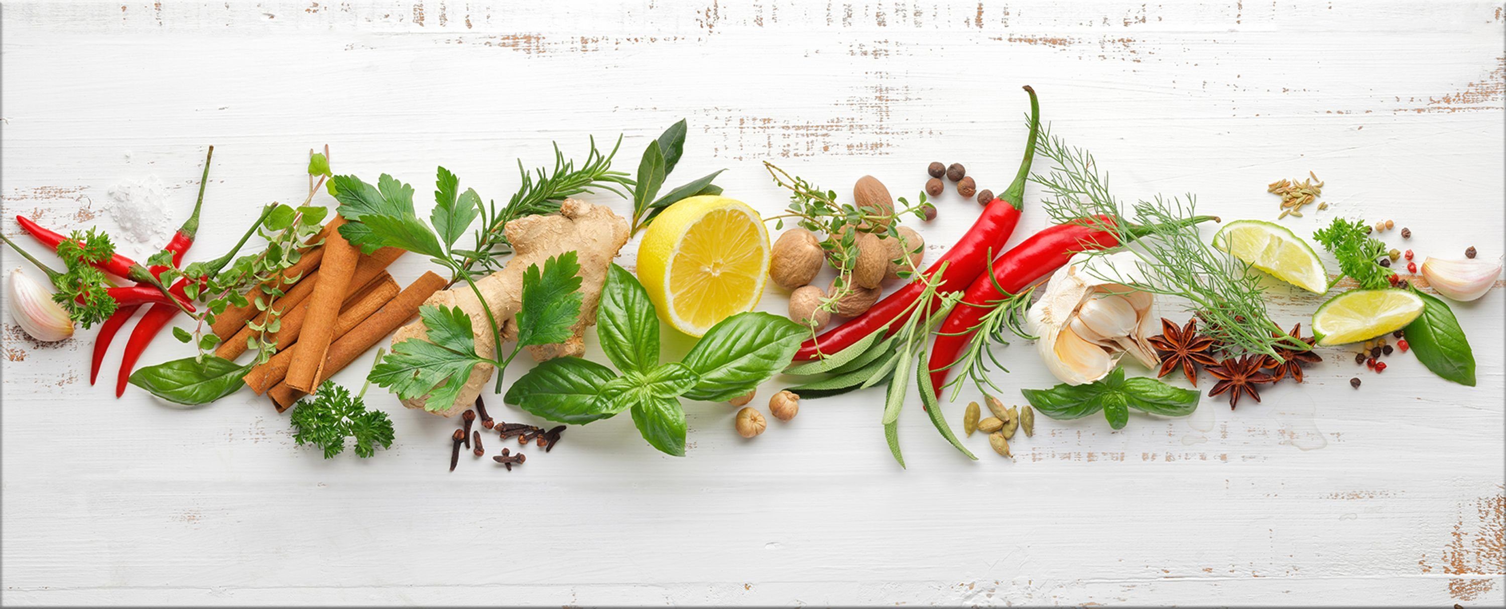 artissimo Glasbild Glasbild XXL 125x50 cm Bild aus Glas für die Küche groß günstig online kaufen