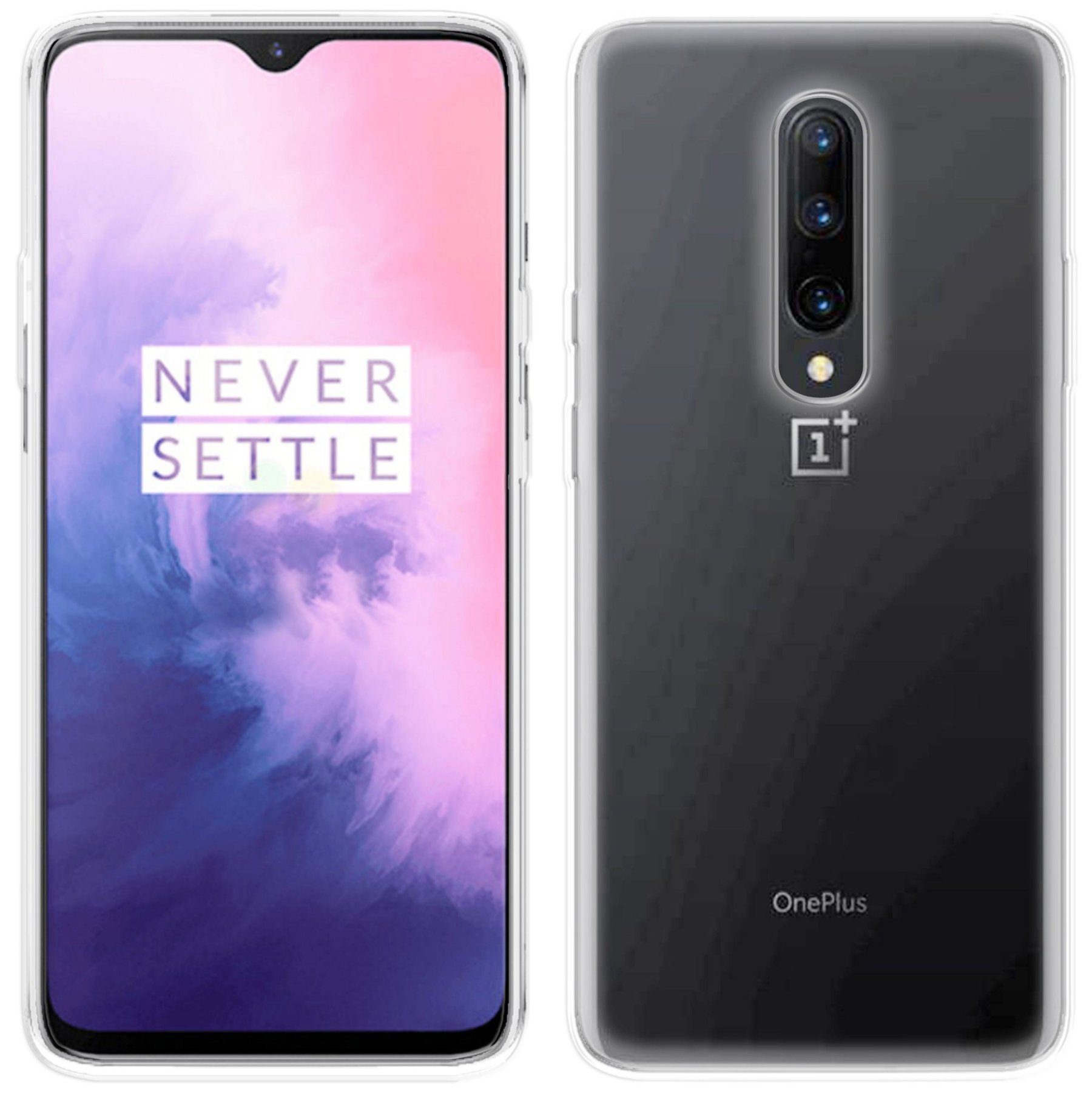 cofi1453 Handyhülle Silikon Hülle Basic für OnePlus 7, Case Cover Schutzhülle Bumper