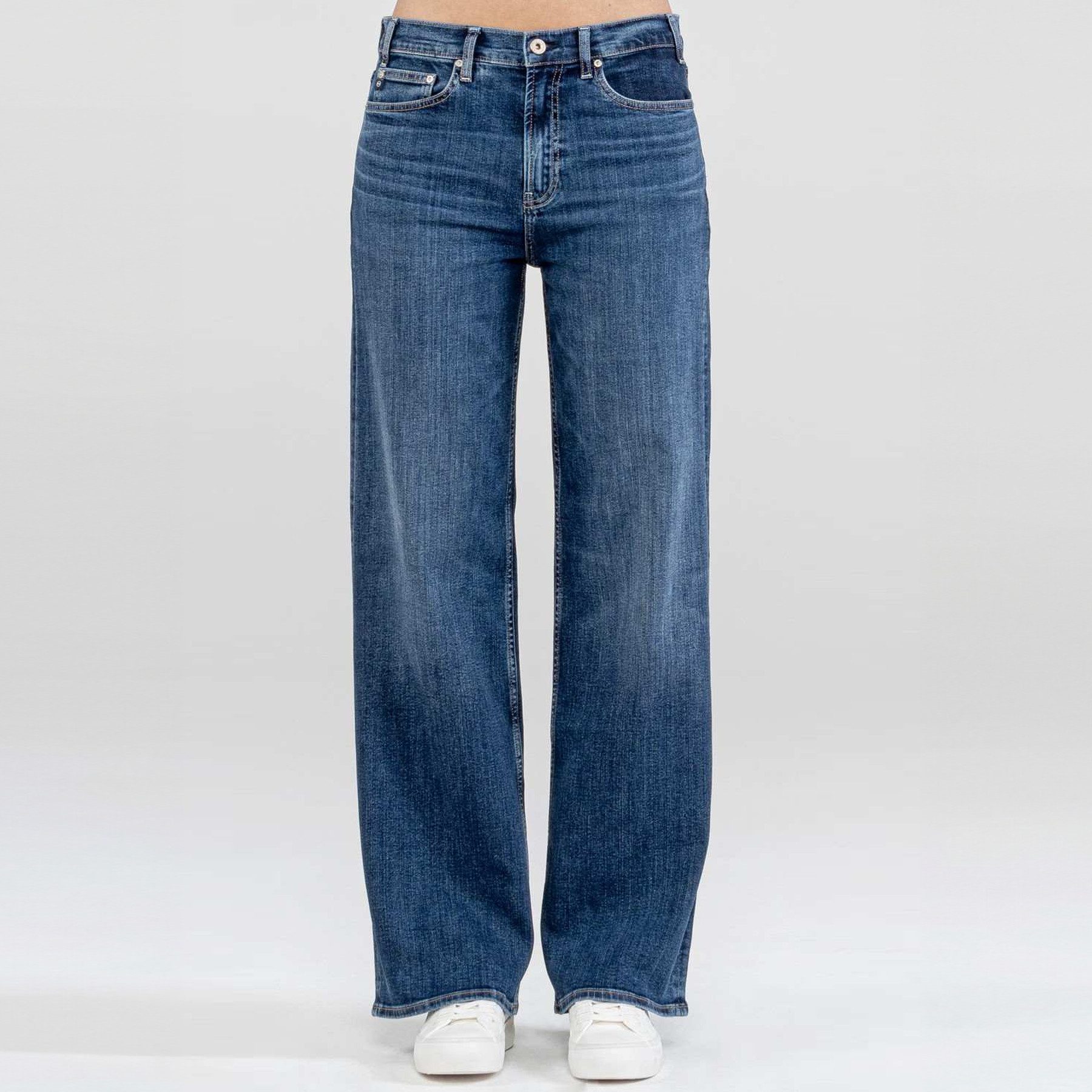 ADRIANO GOLDSCHMIED 5-Pocket-Jeans AG JEANS Jeans NEW BAGGY Mid Waist - Blau