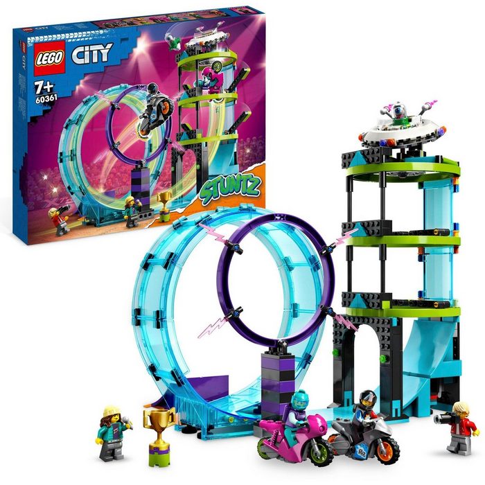 LEGO® Konstruktionsspielsteine Ultimative Stuntfahrer-Challenge (60361) LEGO® City Stuntz (385 St)