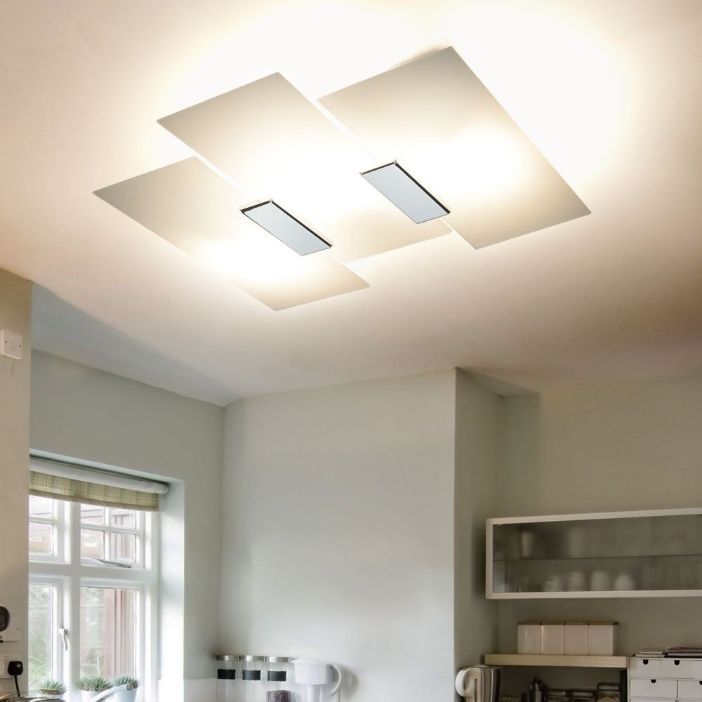 LED Design Decken Lampe 3 Stufen Schalter Wohn Zimmer Glas Dekor Leuchte weiß 