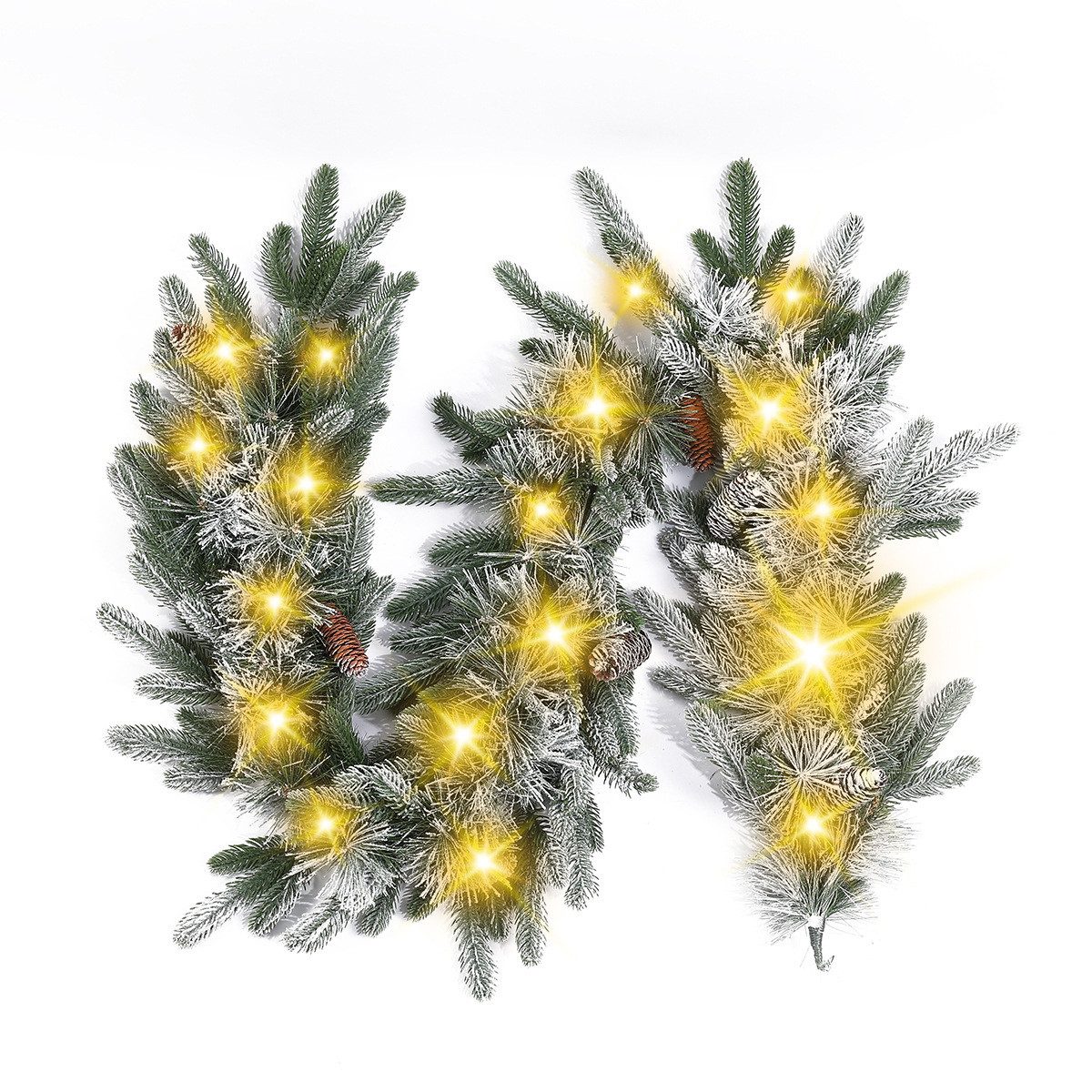 Kunstgirlande Weihnachtsgirlande mit led Beleuchtung Weihnachtsdeko Girlande, Coonoor, Weihnachtsdeko für Feste Advent Türe