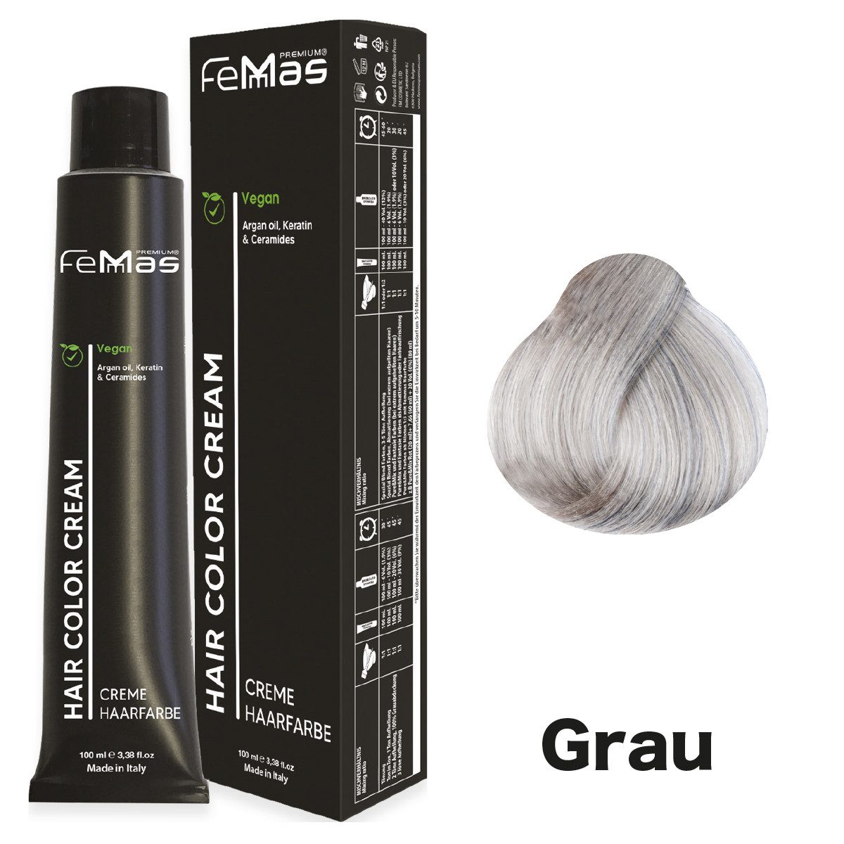 Femmas Premium Haarfarbe FemMas Hair Color Cream 100ml, 1-tlg.