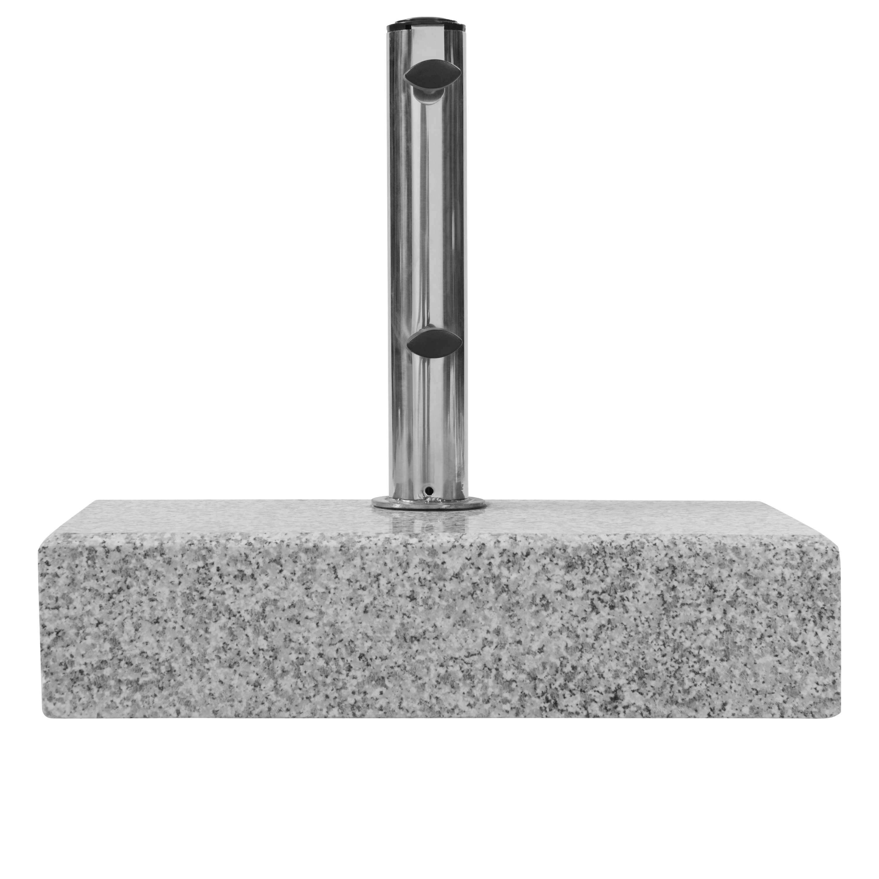 doppler® Schirmhalter Active Balkonsockel Granit 25kg, bis Ø 200 cm, für Stöcke bis Ø 2 mm