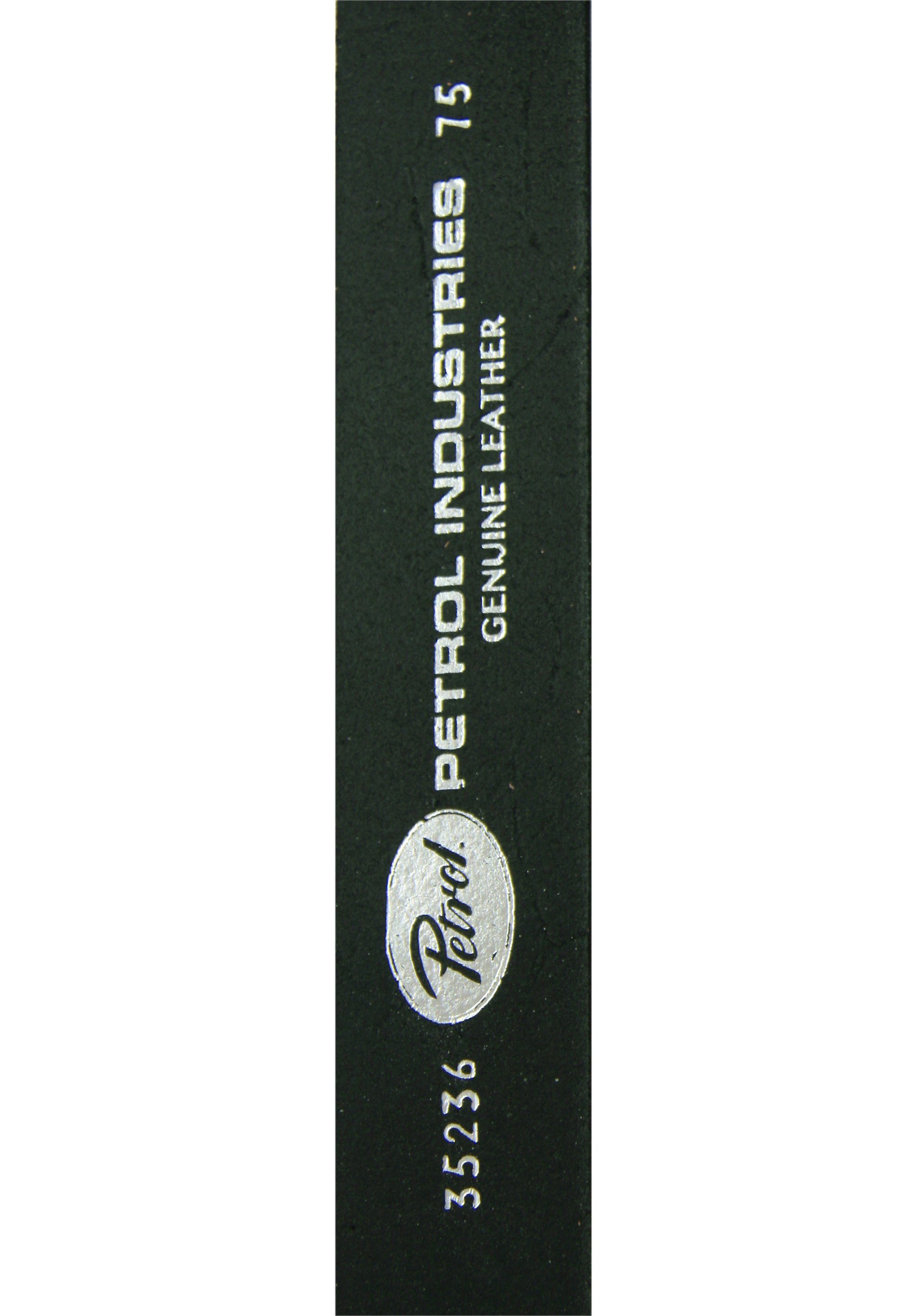 Petrol Industries Ledergürtel mit Schließe schwarz ovaler