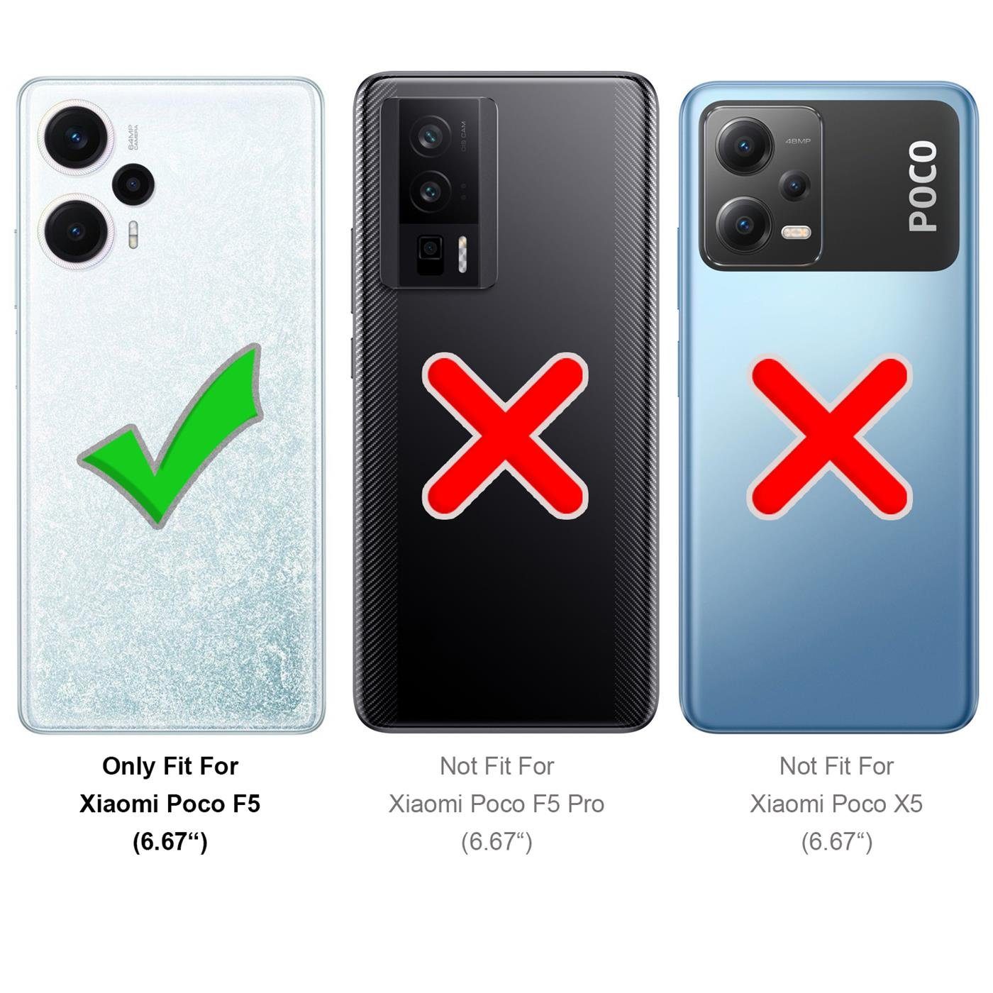 CoolGadget Handyhülle Black Series Handy Hülle für Xiaomi Poco F5 6,67 Zoll, Edle Silikon Schlicht Robust Schutzhülle für Poco F5 5G Hülle