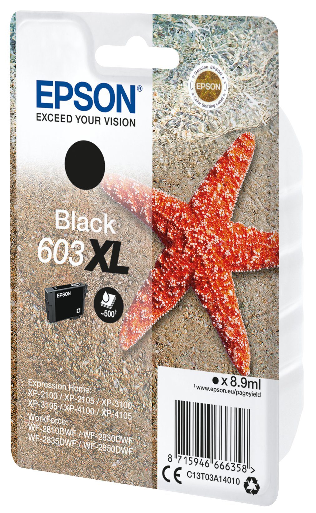 Black Epson schwarz Ink Tintenpatrone 603XL Epson Singlepack