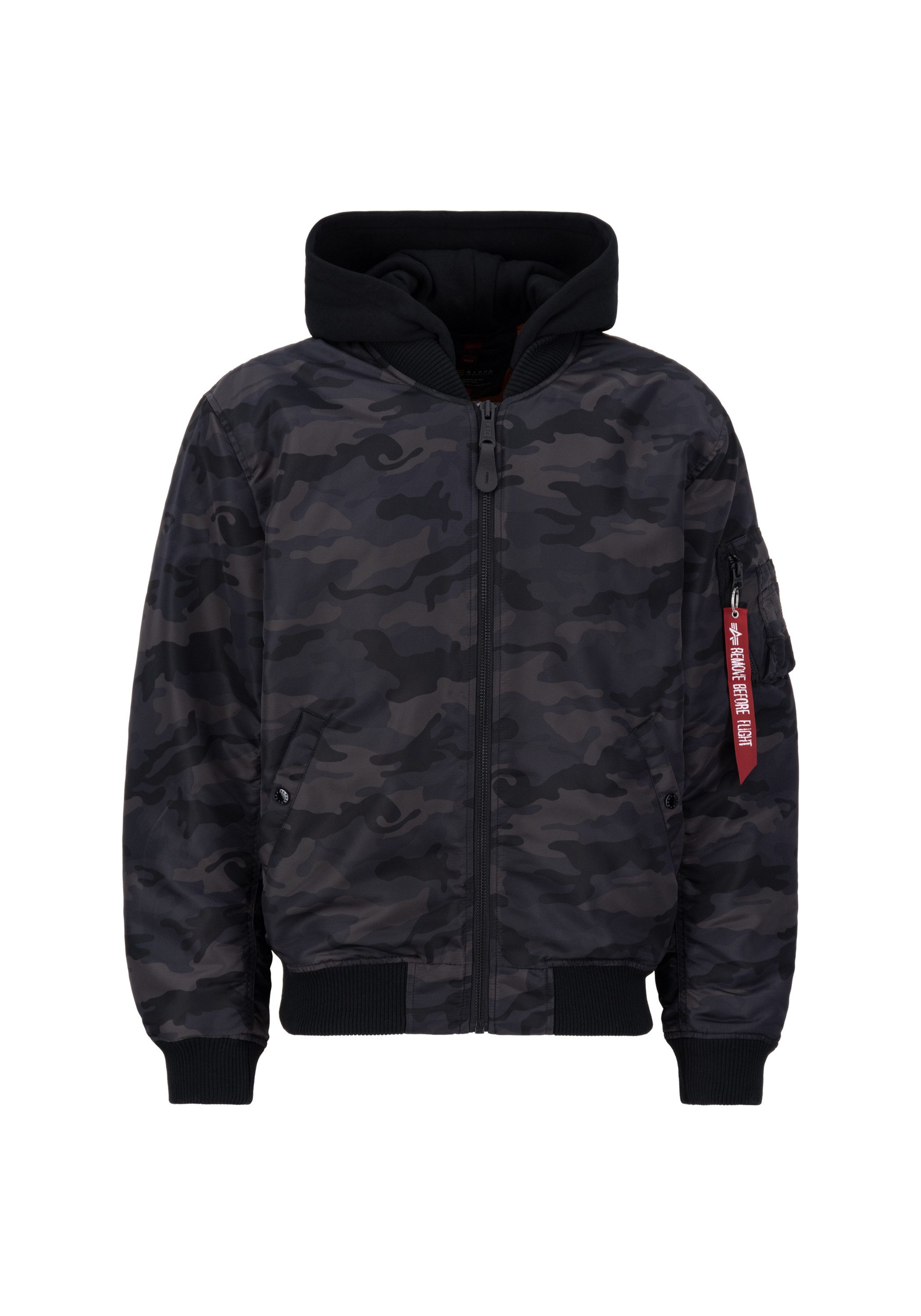 Alpha Industries Bomberjacke MA-1 Zip Hood Back EMB Camo