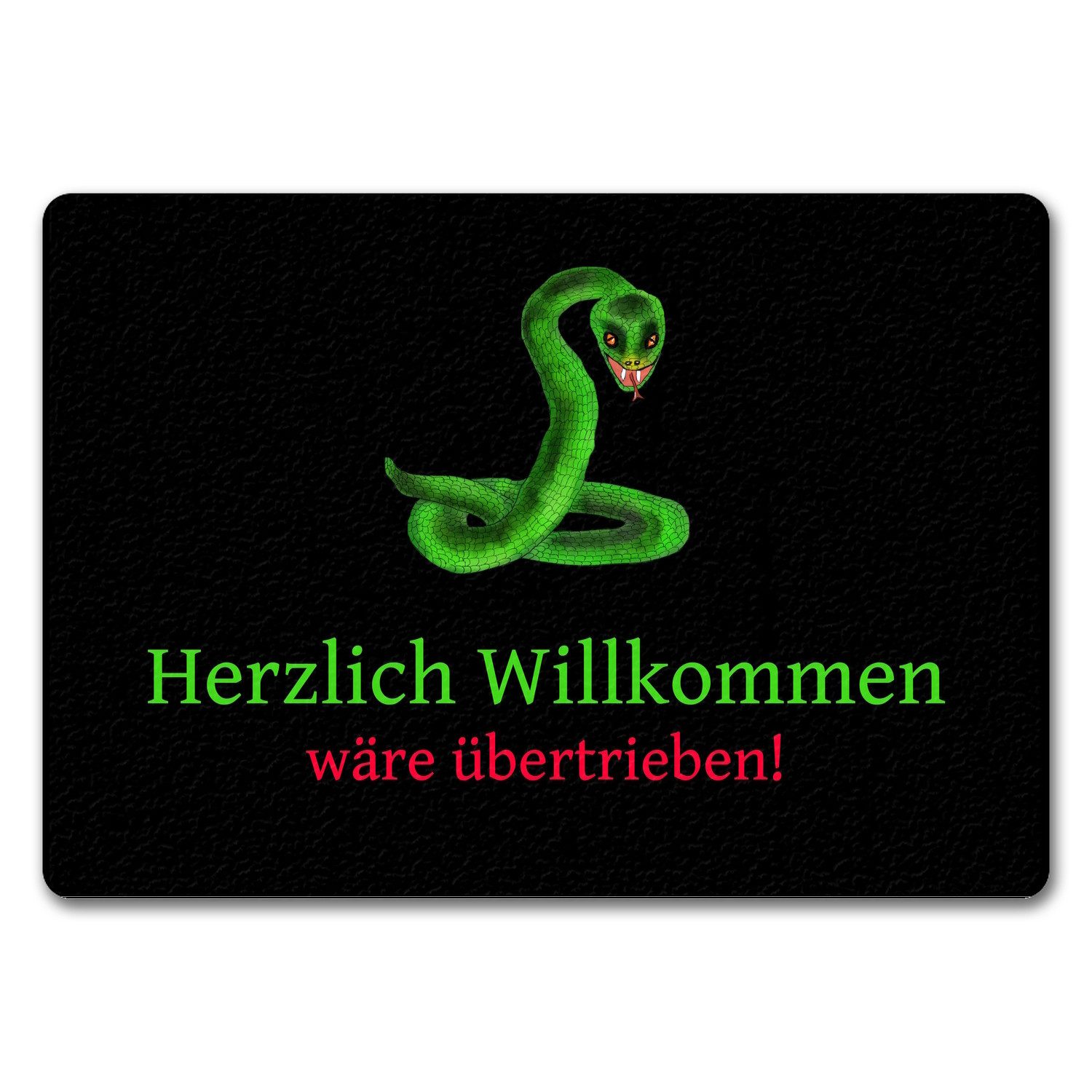 Fußmatte Herzlich Willkommen wäre übertrieben Fußmatte in 35x50 cm ohne Rand