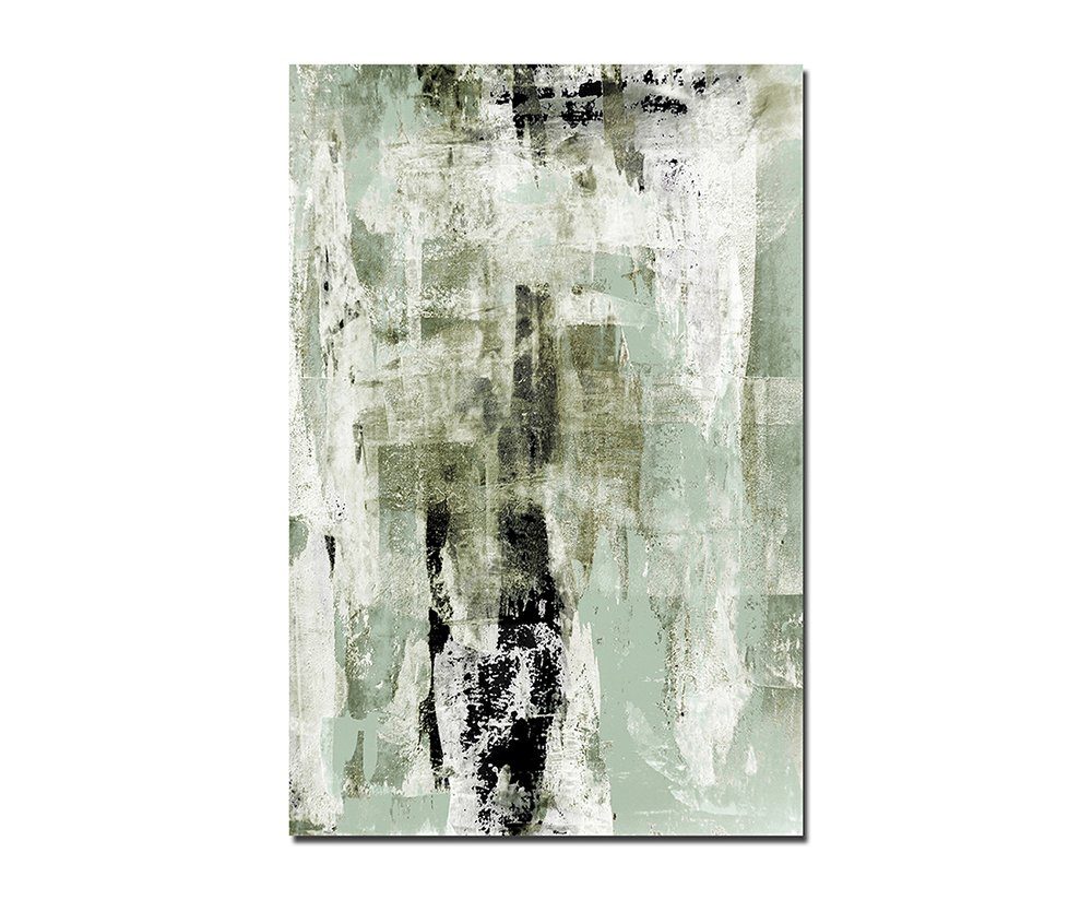 Sinus Art Leinwandbild 120x80cm Malerei Kunstwerk abstrakt beige/grün