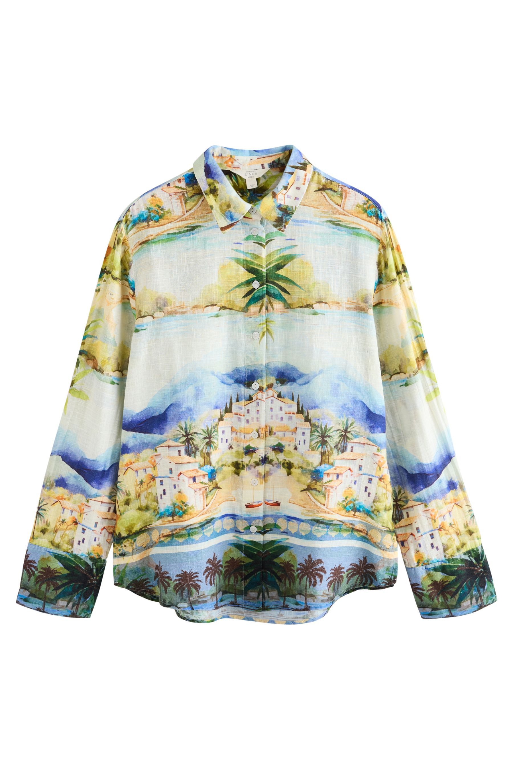 Next Langarmhemd Relaxed Fit Langarm-Hemd mit Leinen (1-tlg) günstig online kaufen