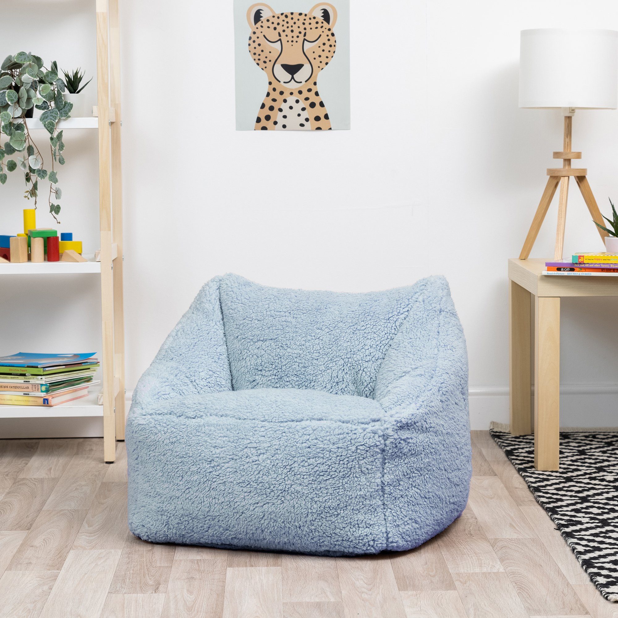 „Teddybär“ Flauschig Sitzsack Sitzsack für hellblau Kinder icon
