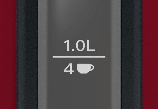 BOSCH Wasserkocher DesignLine TWK3P424, Ausgießen ohne Spritzer, Tassenanzeige, 1,7 l, 2400 W, Überhitzungsschutz, rot