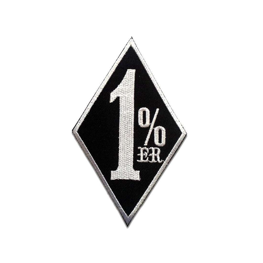 Catch the Patch Aufnäher Bügelbild, Aufbügler, Applikationen, Patches, Flicken, zum aufbügeln, Polyester, einprozenter 1% er Biker - Größe: 8,2 x 5,2 cm