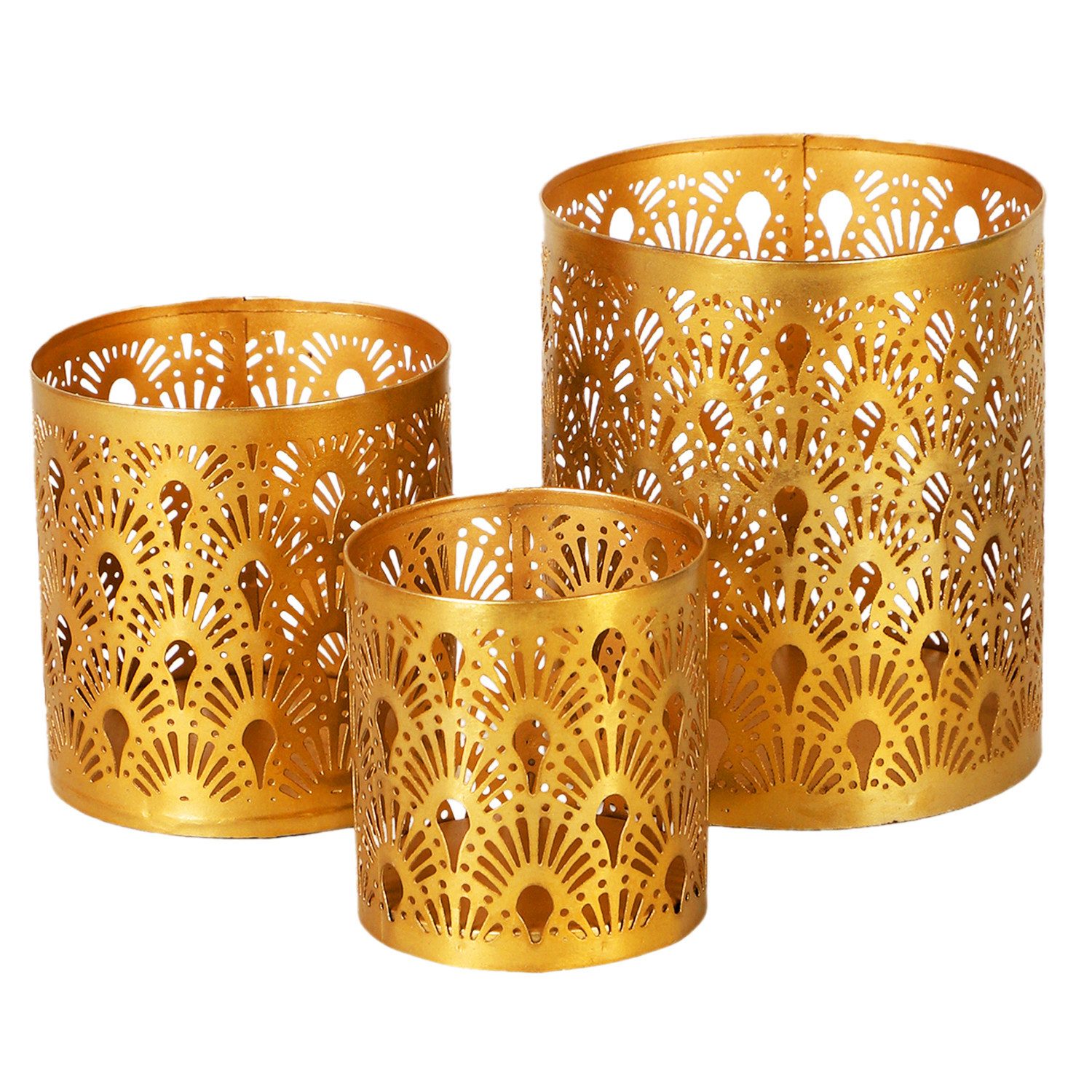 Marrakesch Orient & Mediterran Interior Teelichthalter 3er Set Orientalisch günstig online kaufen