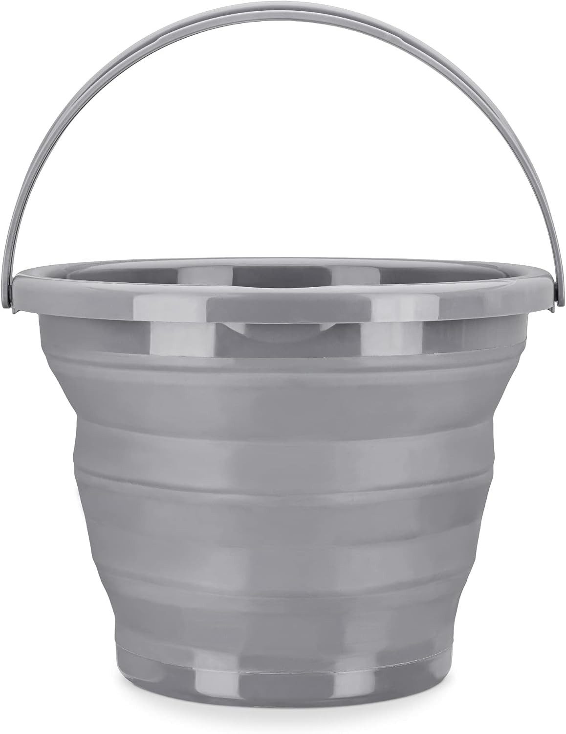 Navaris Putzeimer Navaris Falteimer 10 L aus Silikon, faltbar, grau