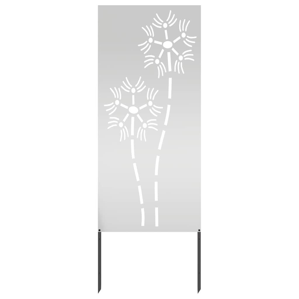 vidaXL Wandbild Garten dekoratives Panel Silber günstig online kaufen