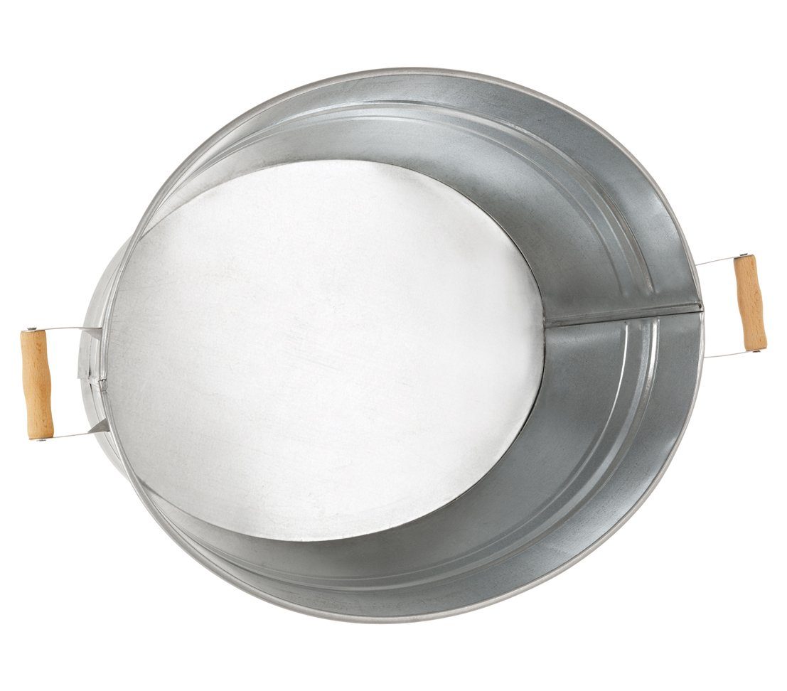 Dehner Blumentopf Dekowanne, ca. 55 x 42 x 19 cm, Zink, silber, Dekorativ, günstig online kaufen